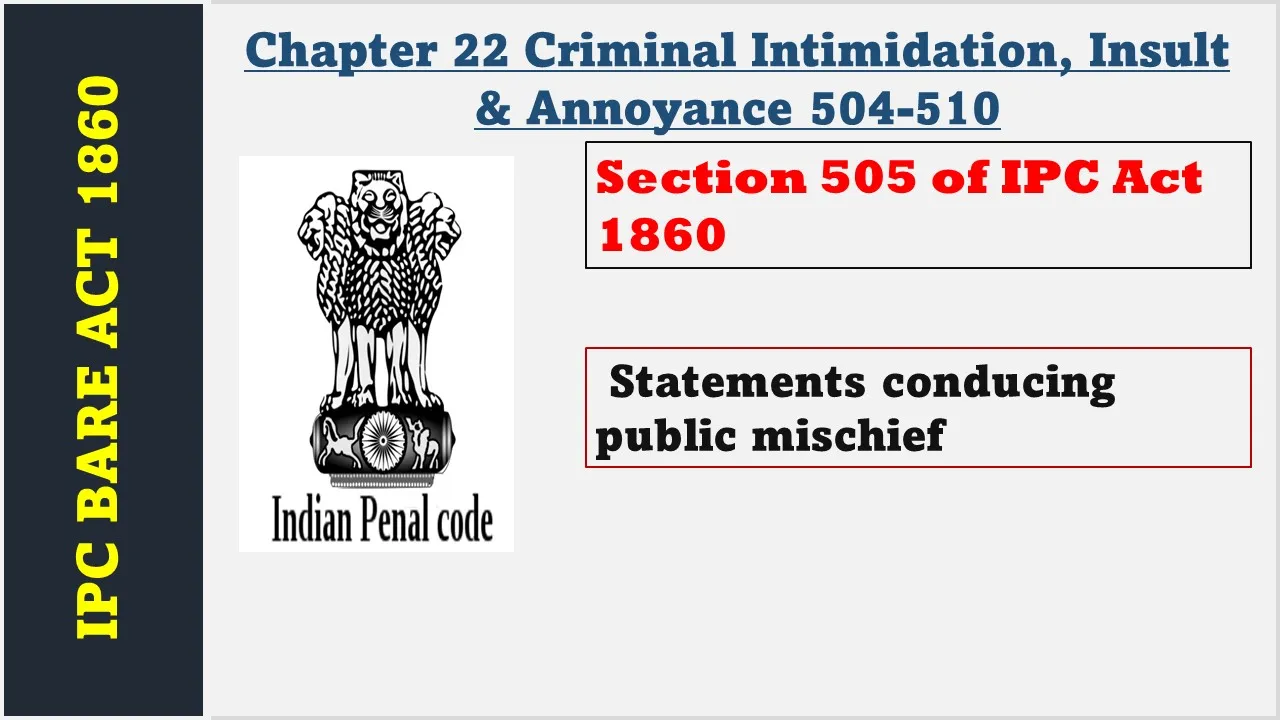 Section 505 of IPC  1860