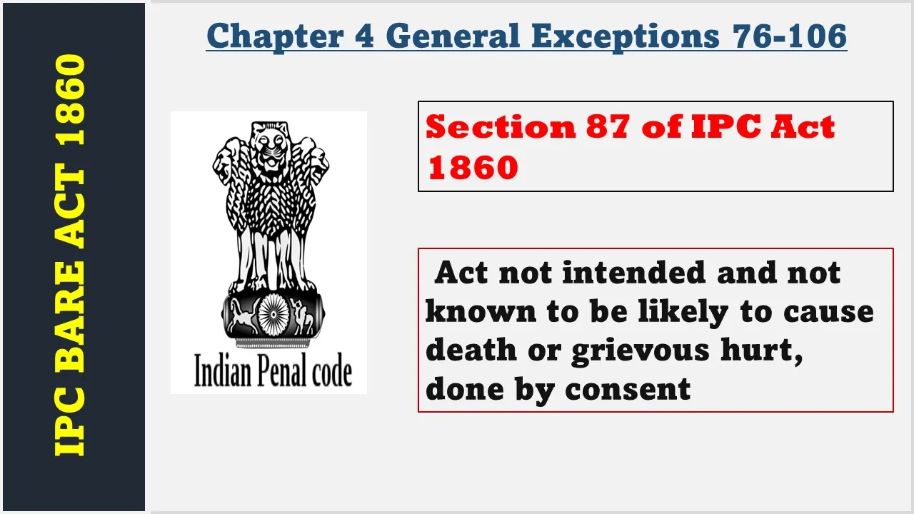 Section 87 of IPC  1860