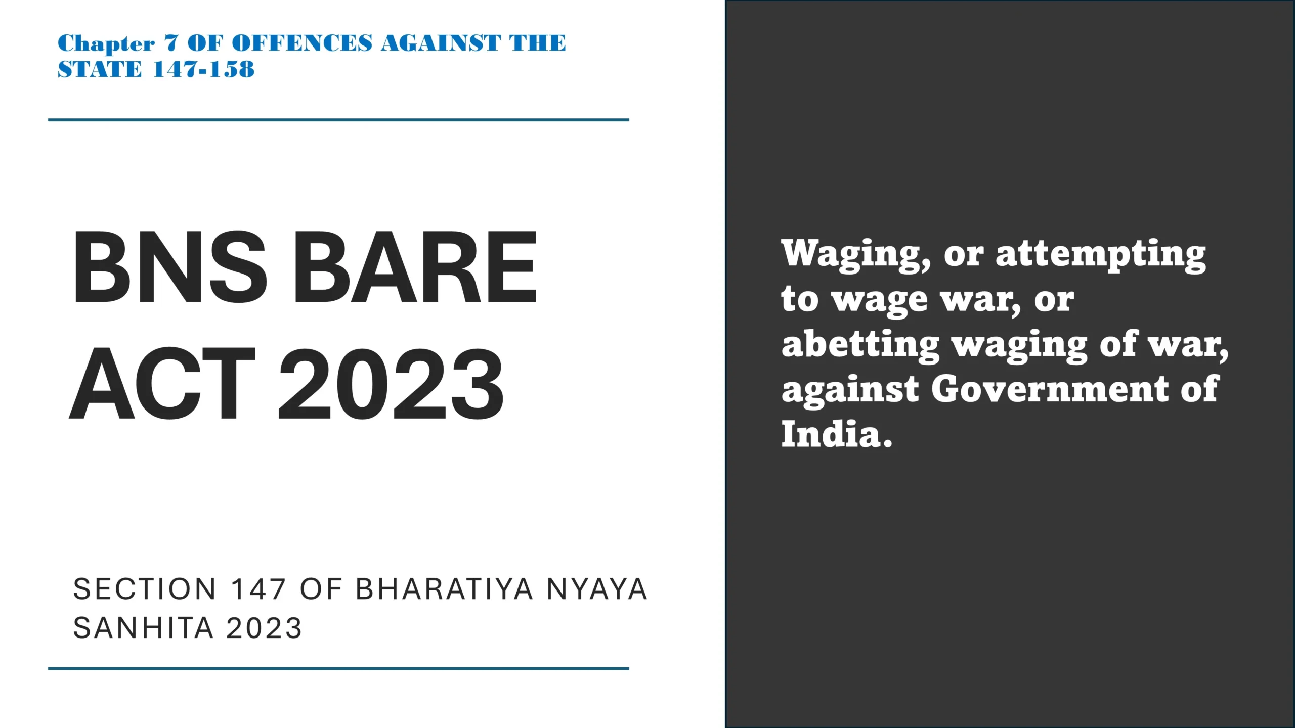 Section 147 of Bharatiya Nyaya Sanhita (BNS) 2023
