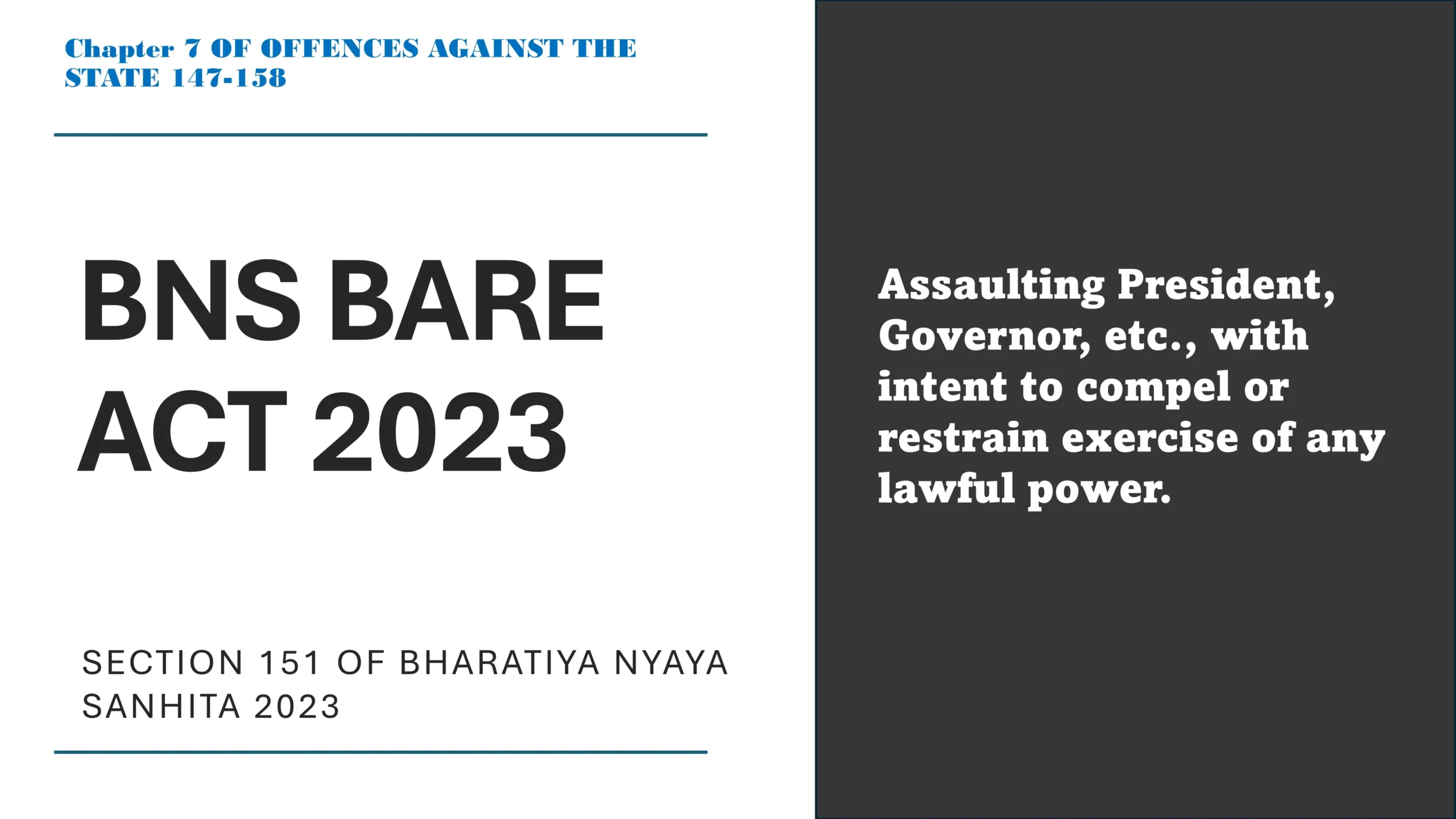 Section 151 of Bharatiya Nyaya Sanhita (BNS) 2023