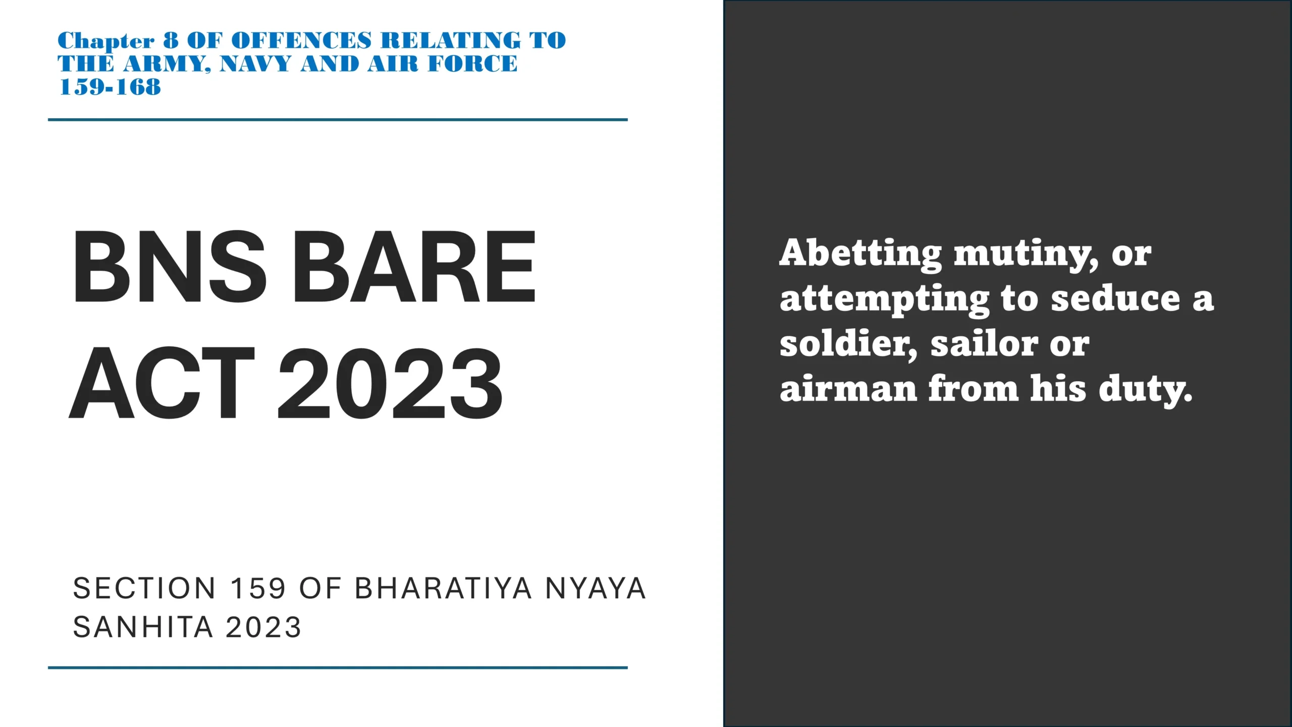 Section 159 of Bharatiya Nyaya Sanhita (BNS) 2023