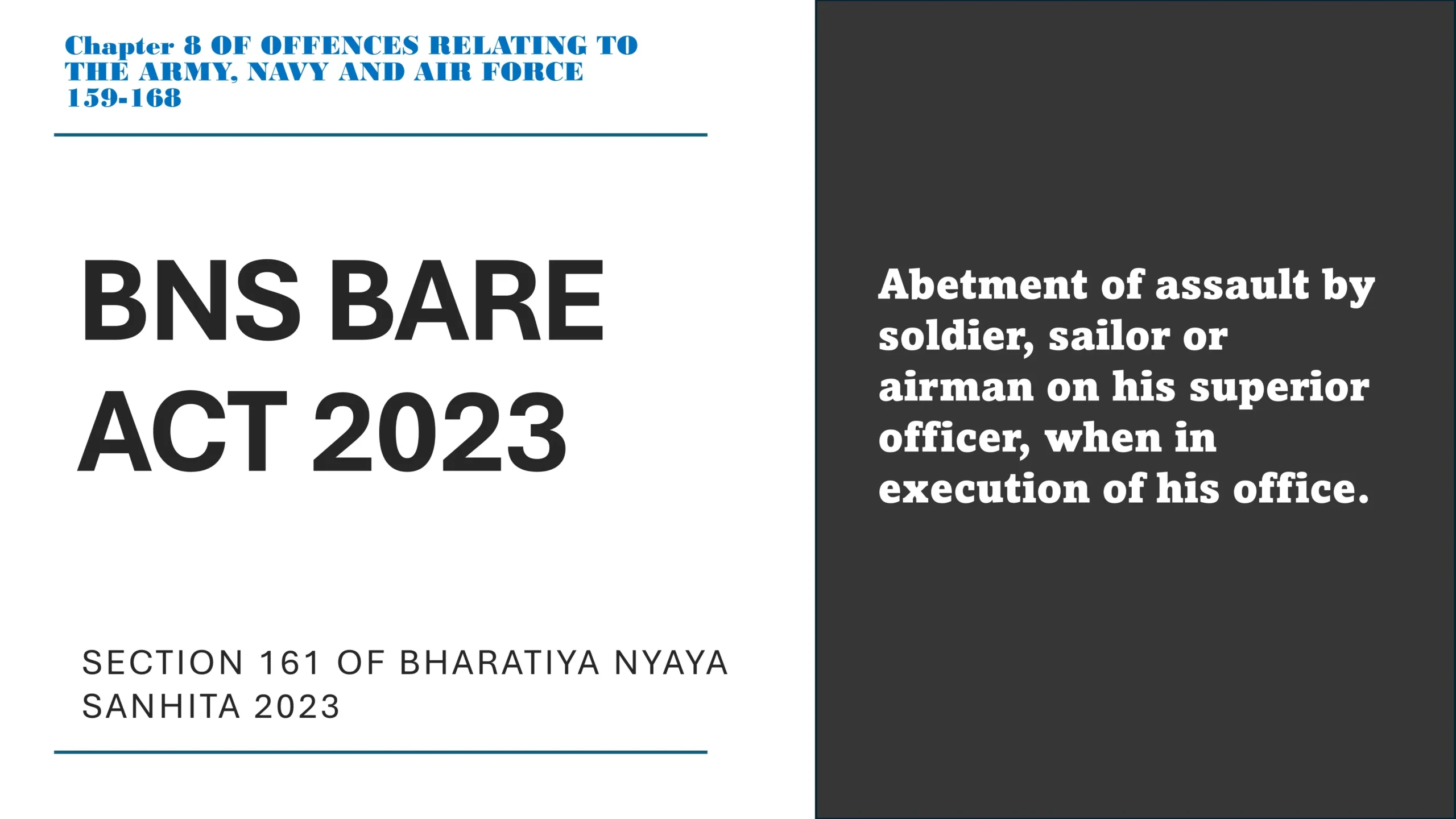 Section 161 of Bharatiya Nyaya Sanhita (BNS) 2023