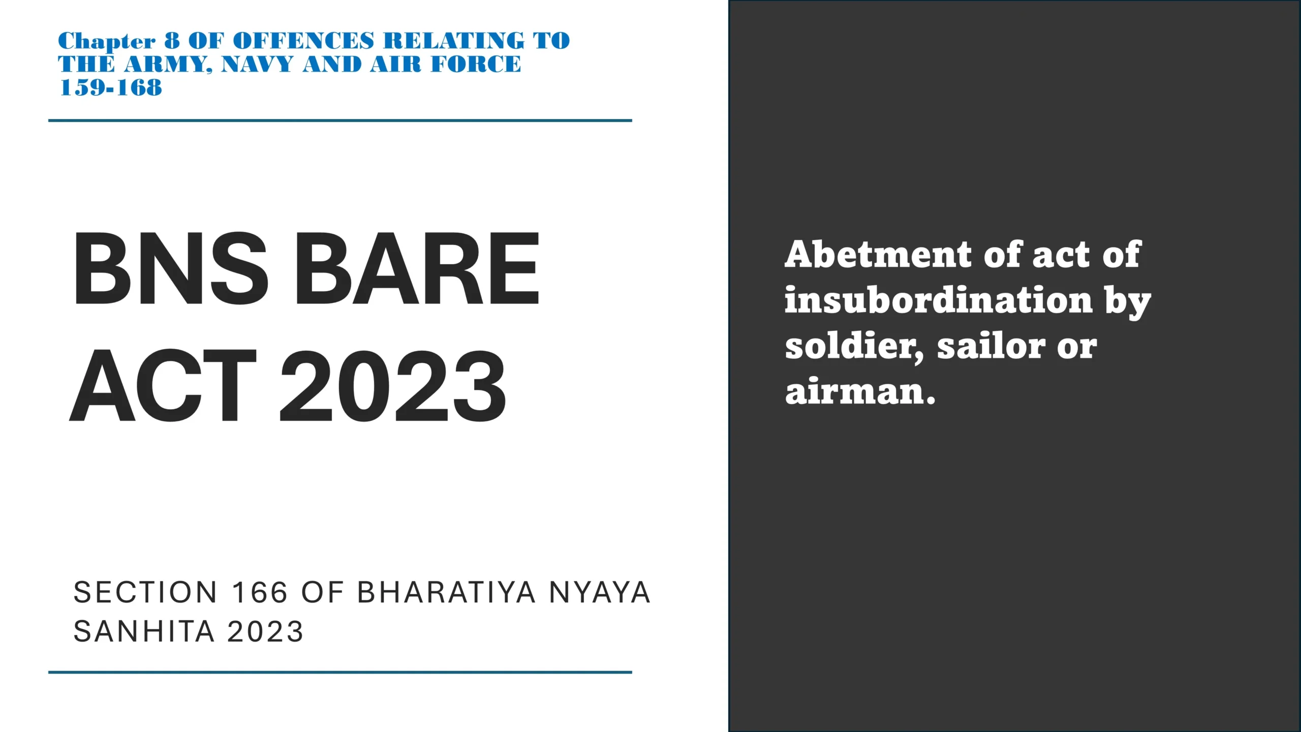Section 166 of Bharatiya Nyaya Sanhita (BNS) 2023
