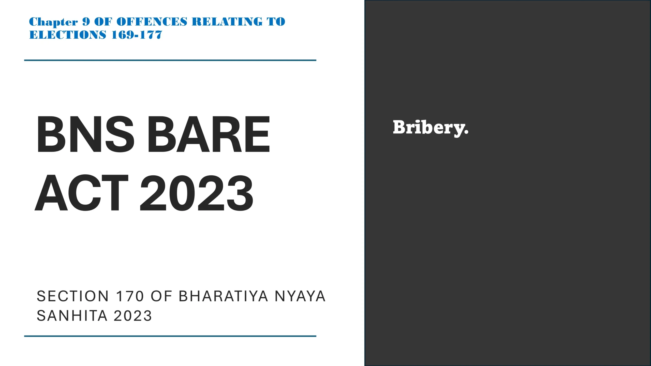 Section 170 of Bharatiya Nyaya Sanhita (BNS) 2023