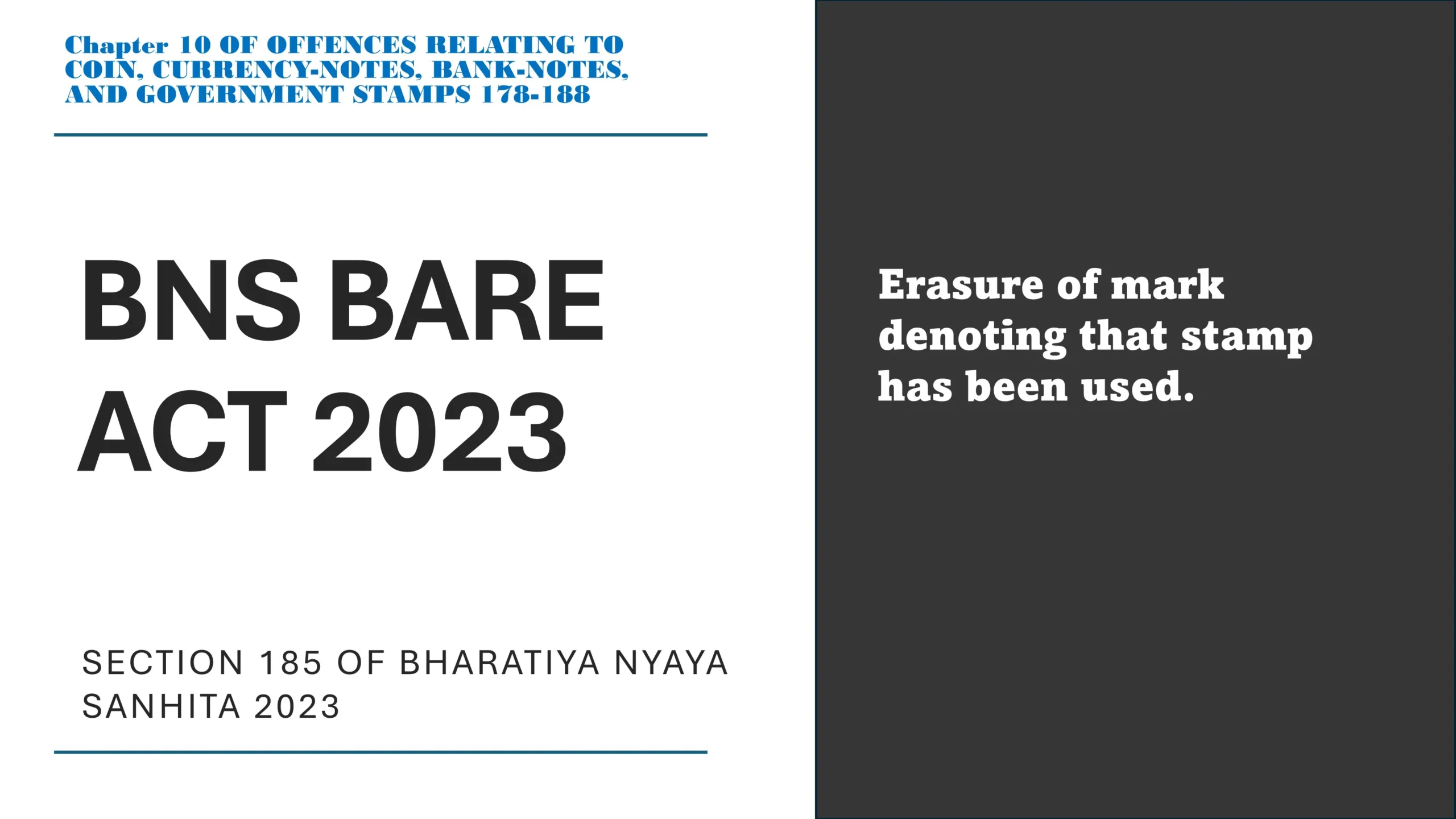 Section 185 of Bharatiya Nyaya Sanhita (BNS) 2023