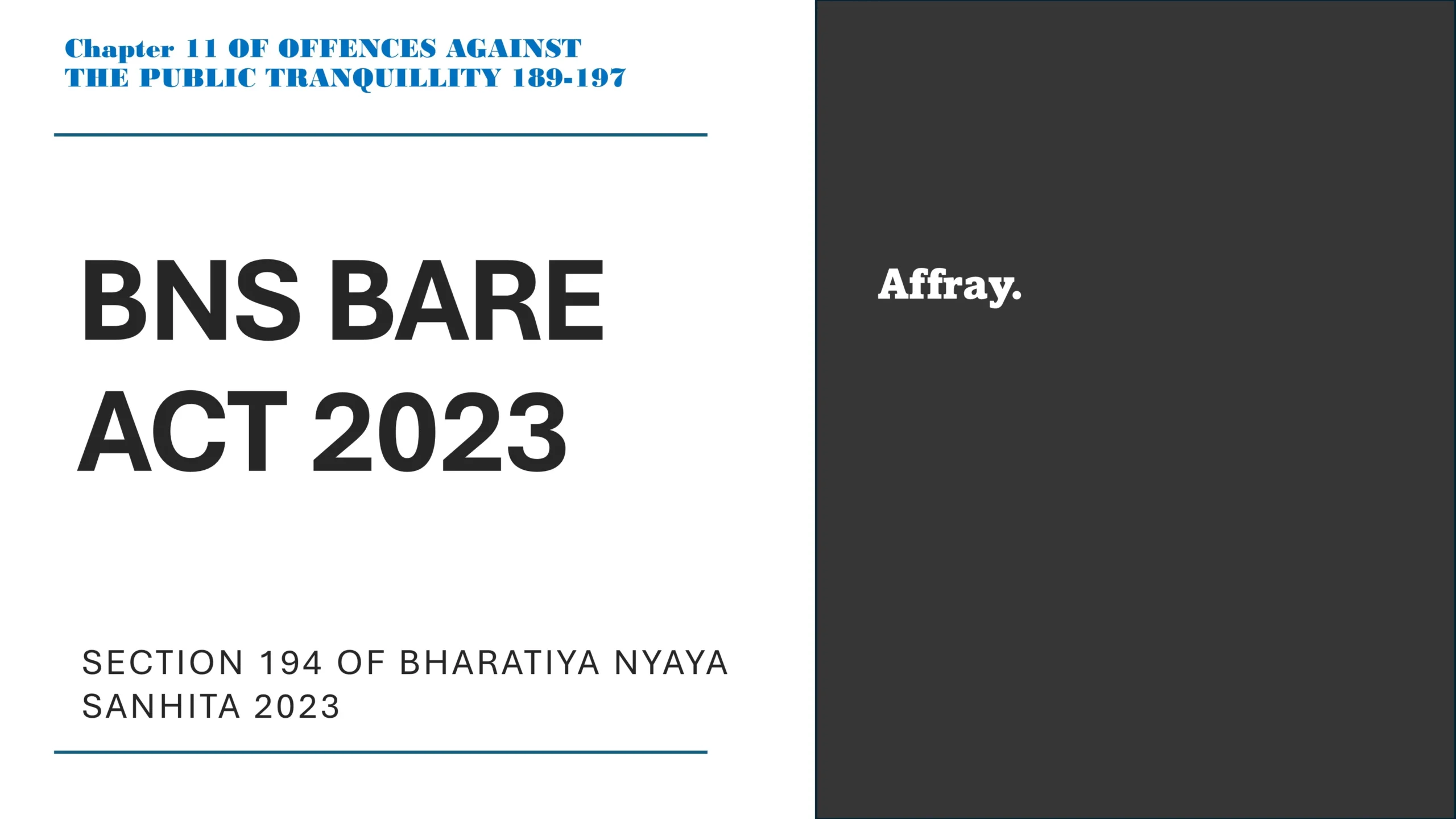 Section 194 of Bharatiya Nyaya Sanhita (BNS) 2023