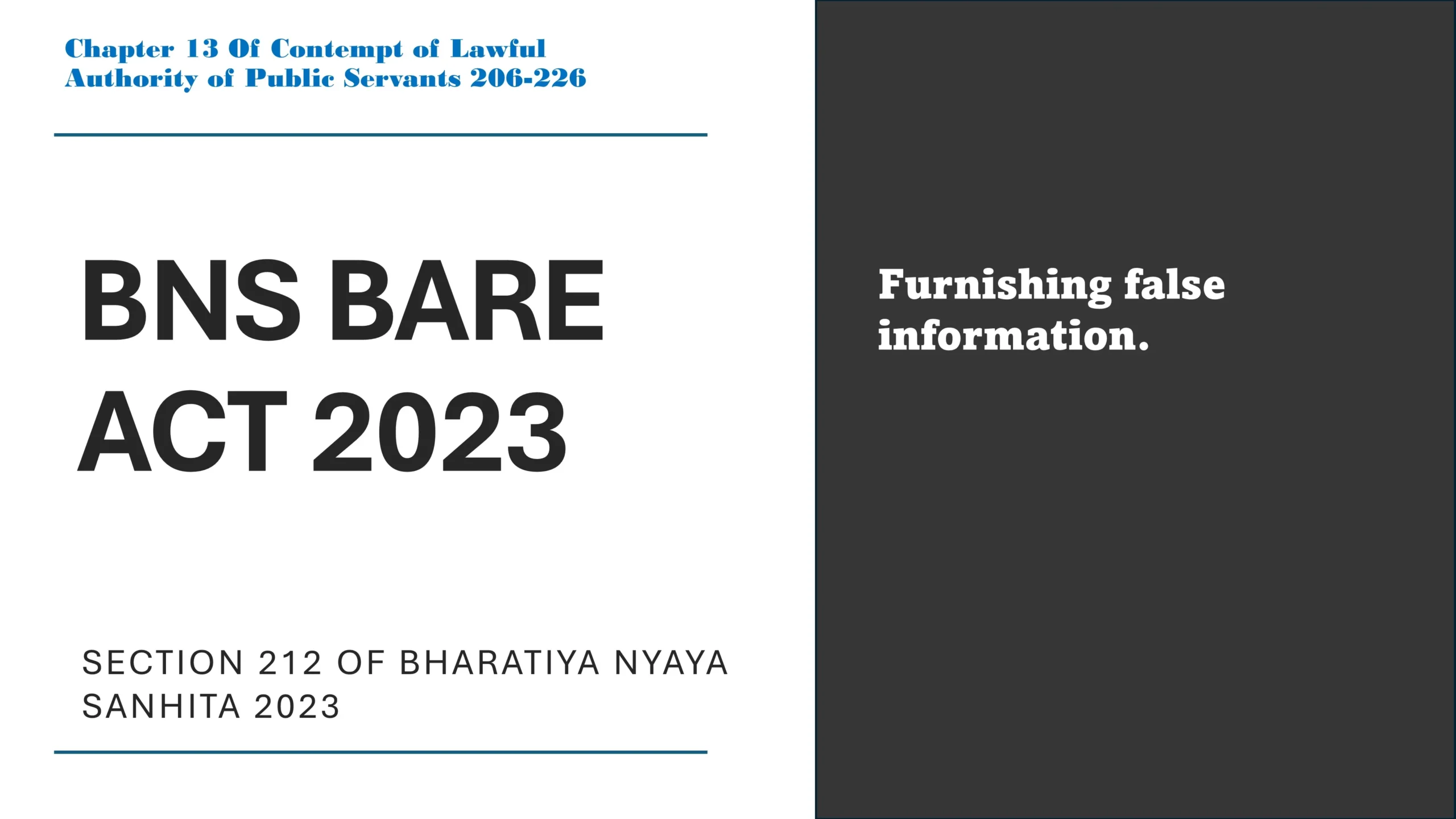 Section 212 of Bharatiya Nyaya Sanhita (BNS) 2023