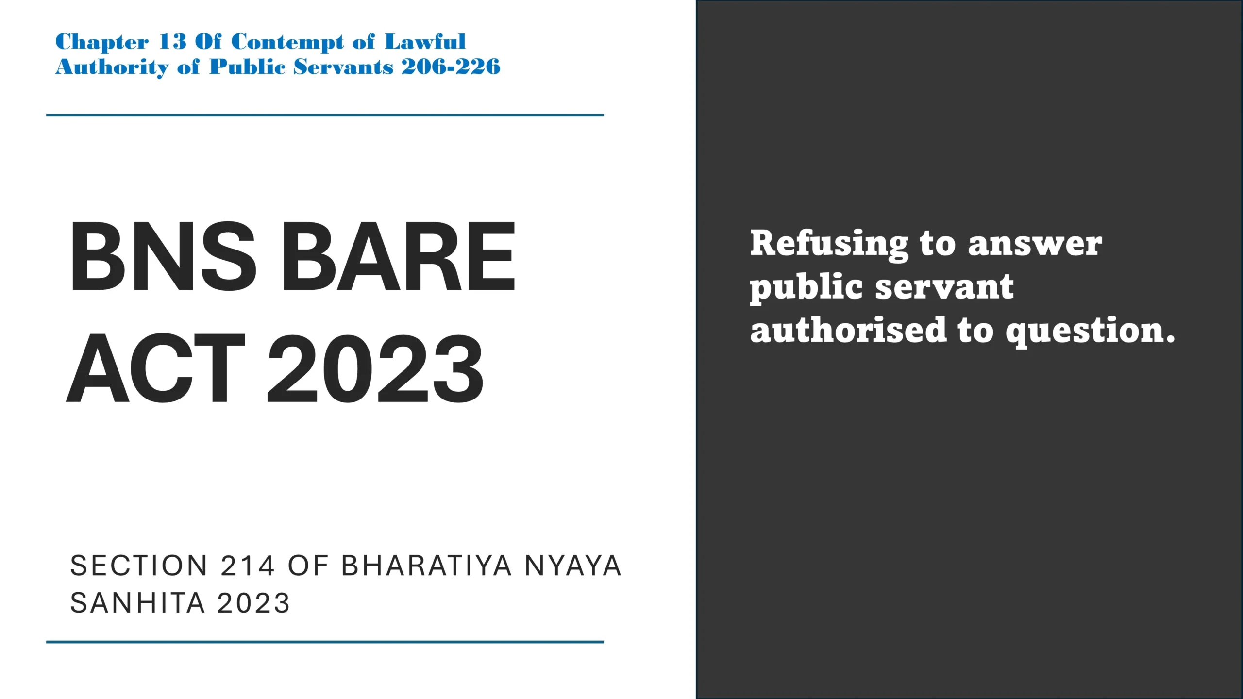 Section 214 of Bharatiya Nyaya Sanhita (BNS) 2023