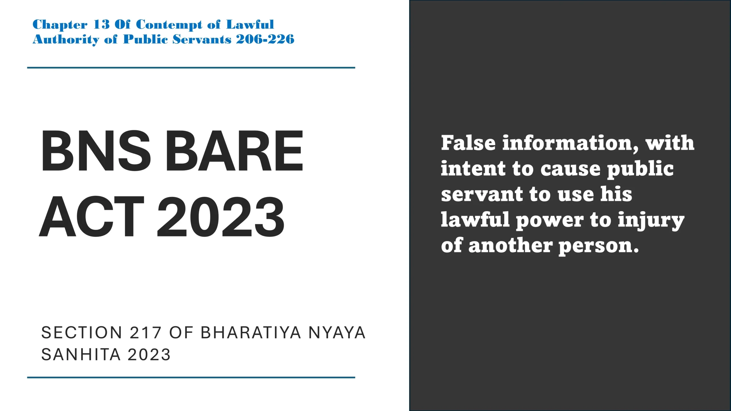 Section 217 of Bharatiya Nyaya Sanhita (BNS) 2023