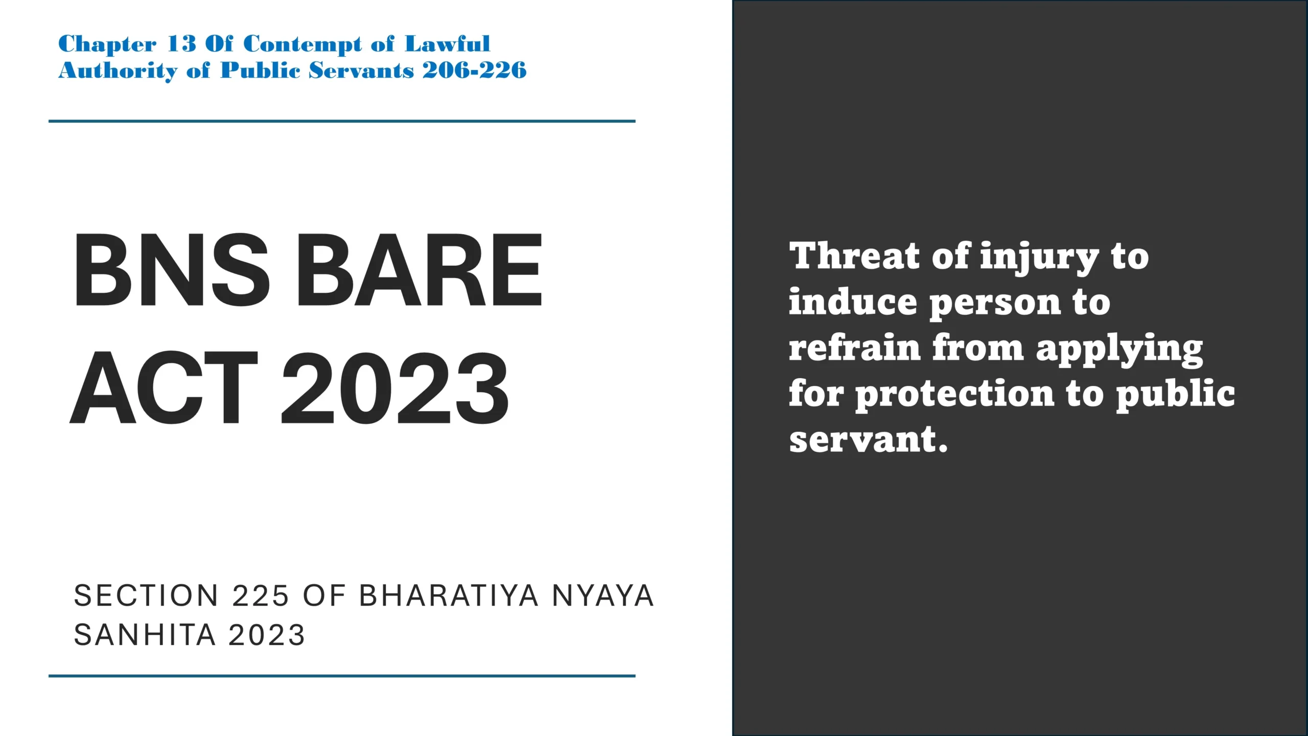Section 225 of Bharatiya Nyaya Sanhita (BNS) 2023