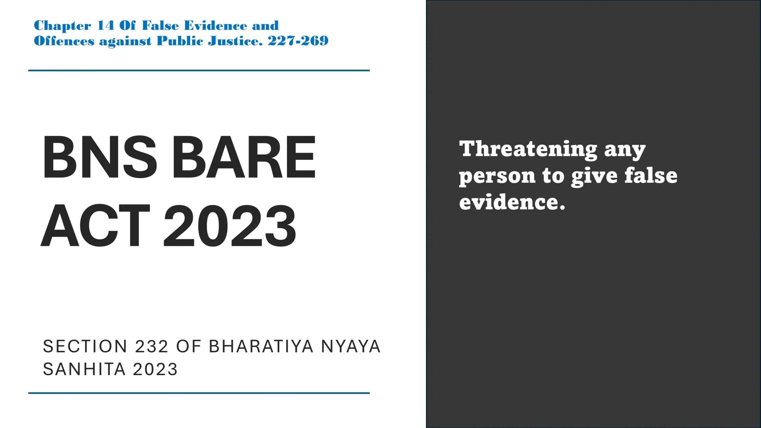 Section 232 of Bharatiya Nyaya Sanhita (BNS) 2023