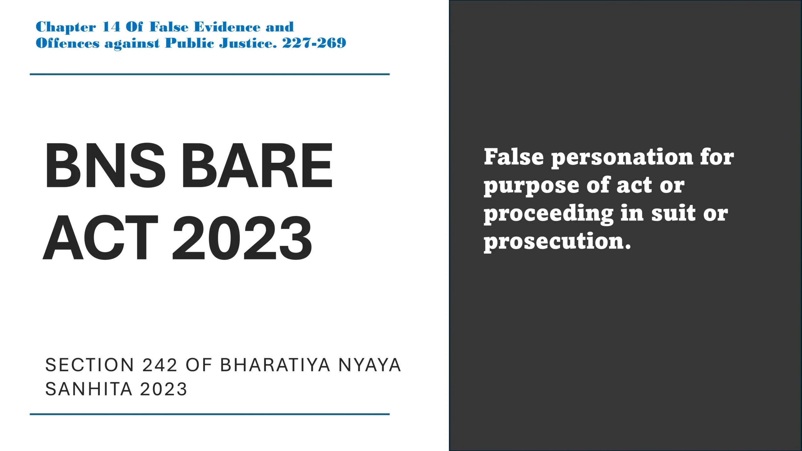 Section 242 of Bharatiya Nyaya Sanhita (BNS) 2023