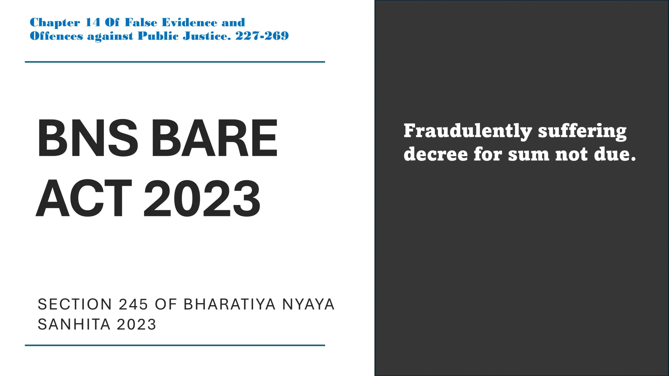 Section 245 of Bharatiya Nyaya Sanhita (BNS) 2023