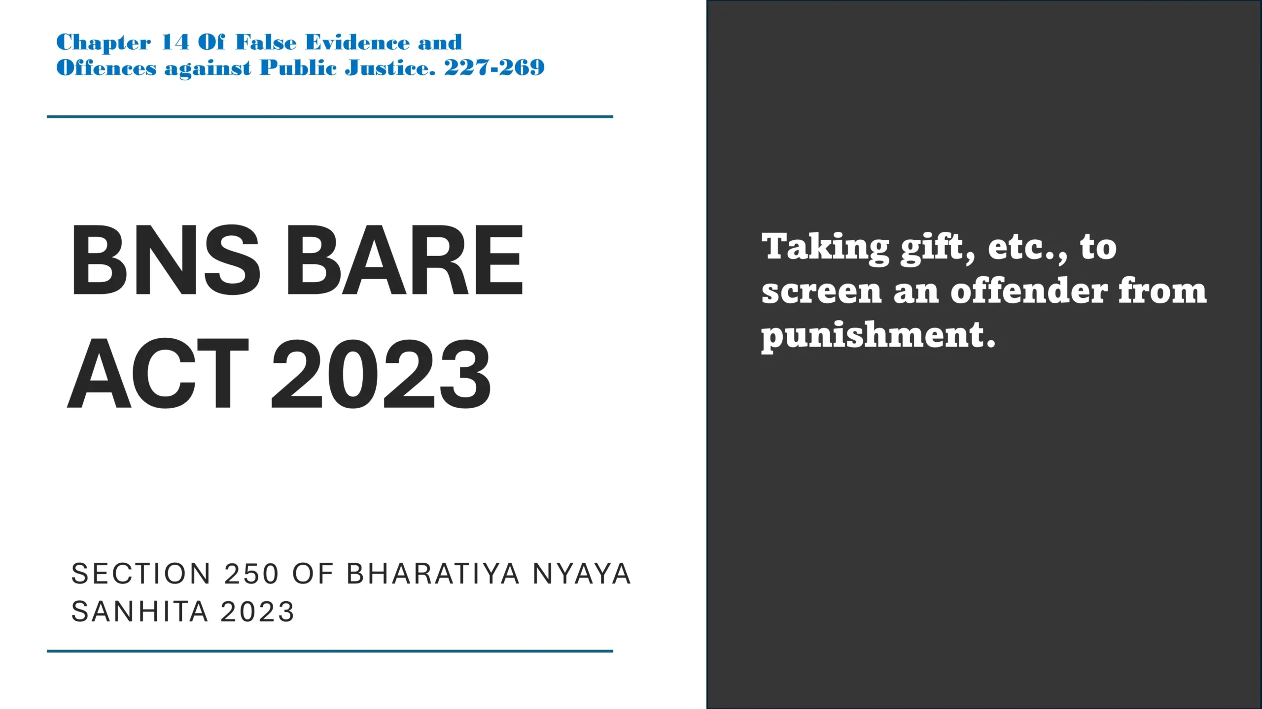 Section 250 of Bharatiya Nyaya Sanhita (BNS) 2023