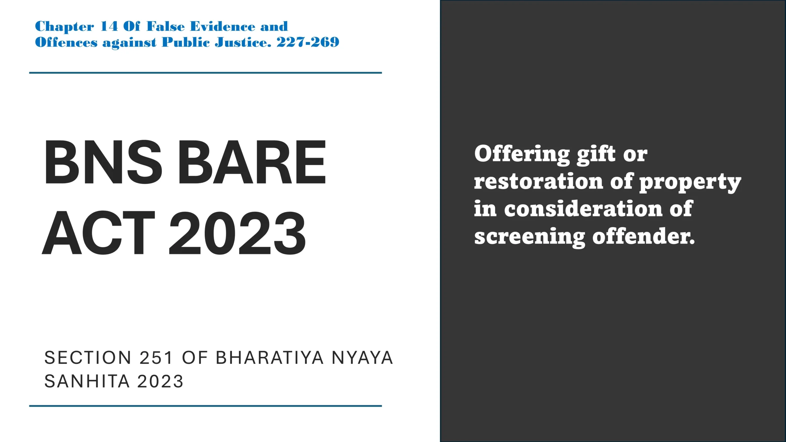 Section 251 of Bharatiya Nyaya Sanhita (BNS) 2023