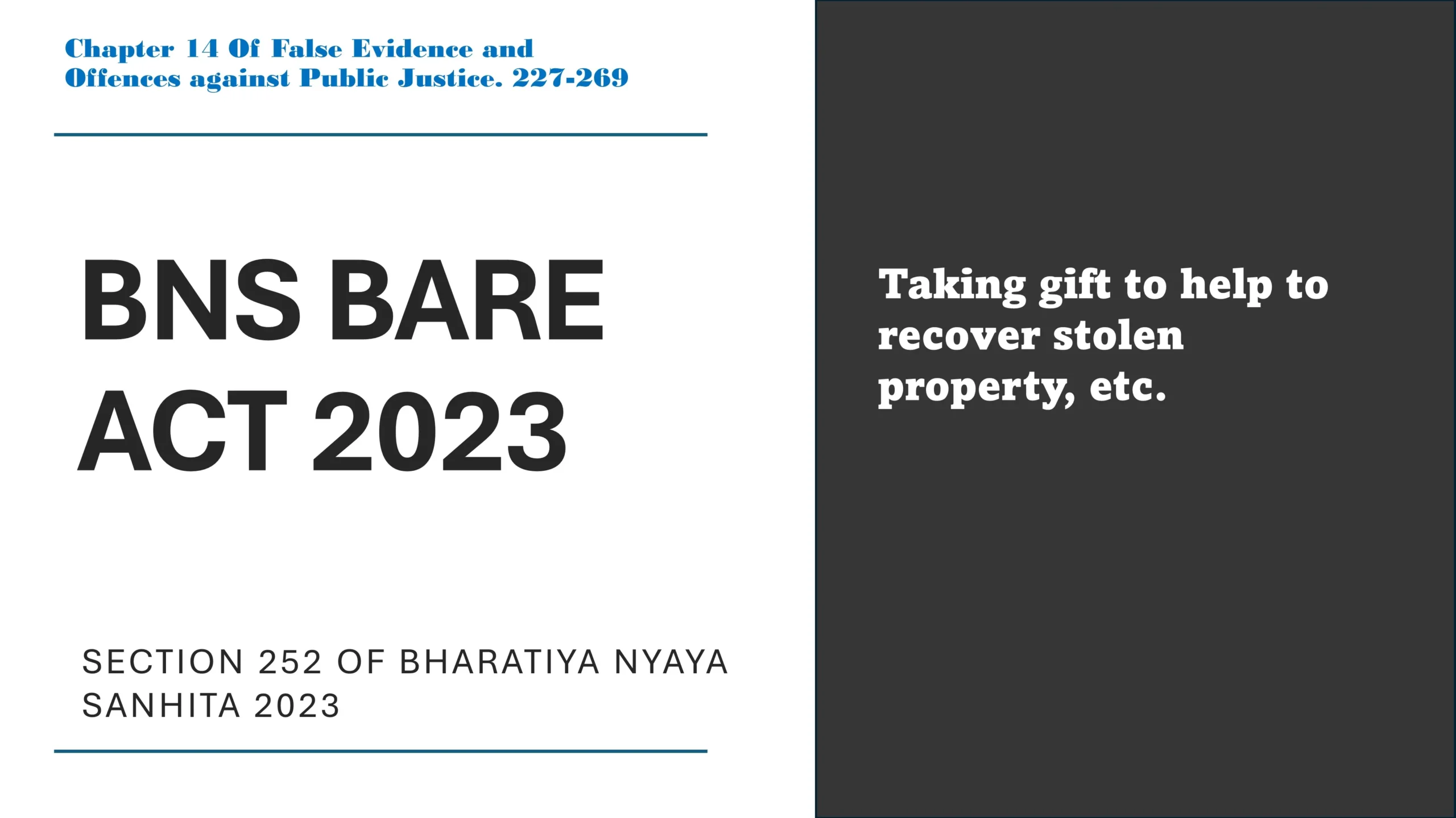 Section 252 of Bharatiya Nyaya Sanhita (BNS) 2023