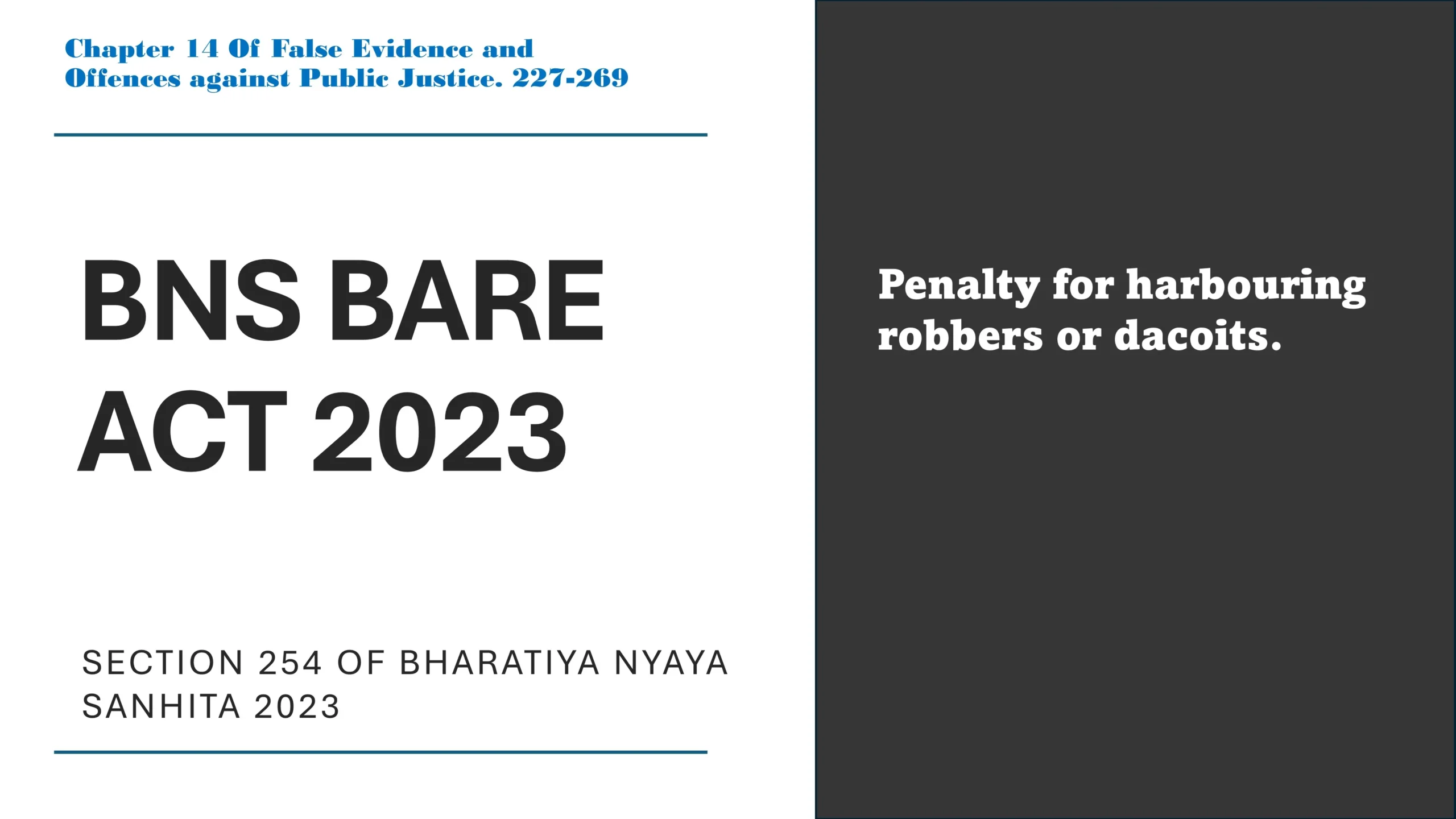 Section 254 of Bharatiya Nyaya Sanhita (BNS) 2023