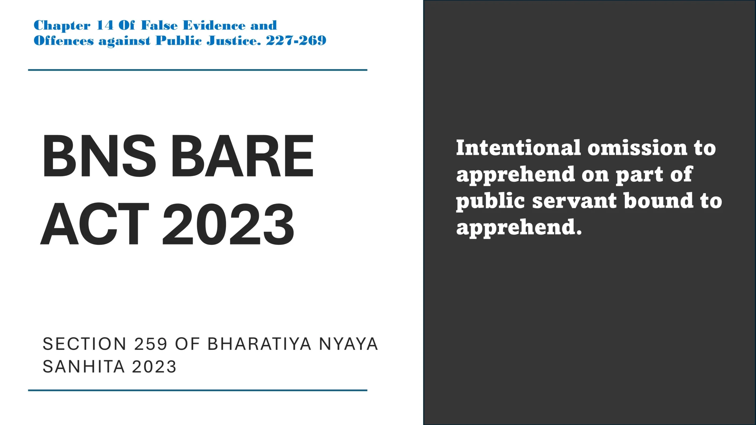 Section 259 of Bharatiya Nyaya Sanhita (BNS) 2023