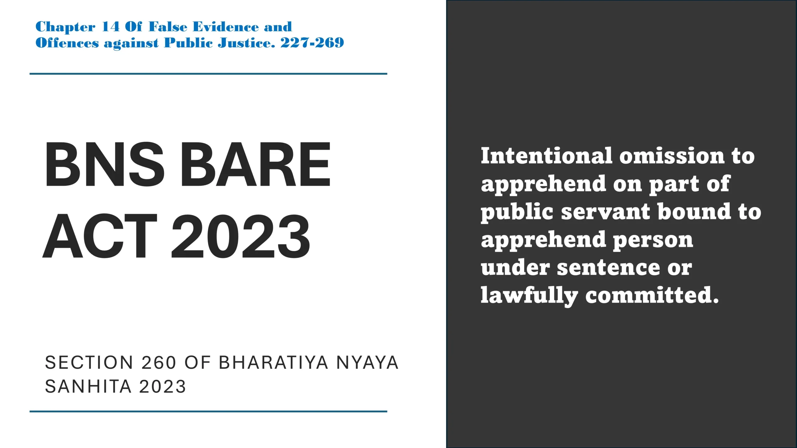 Section 260 of Bharatiya Nyaya Sanhita (BNS) 2023