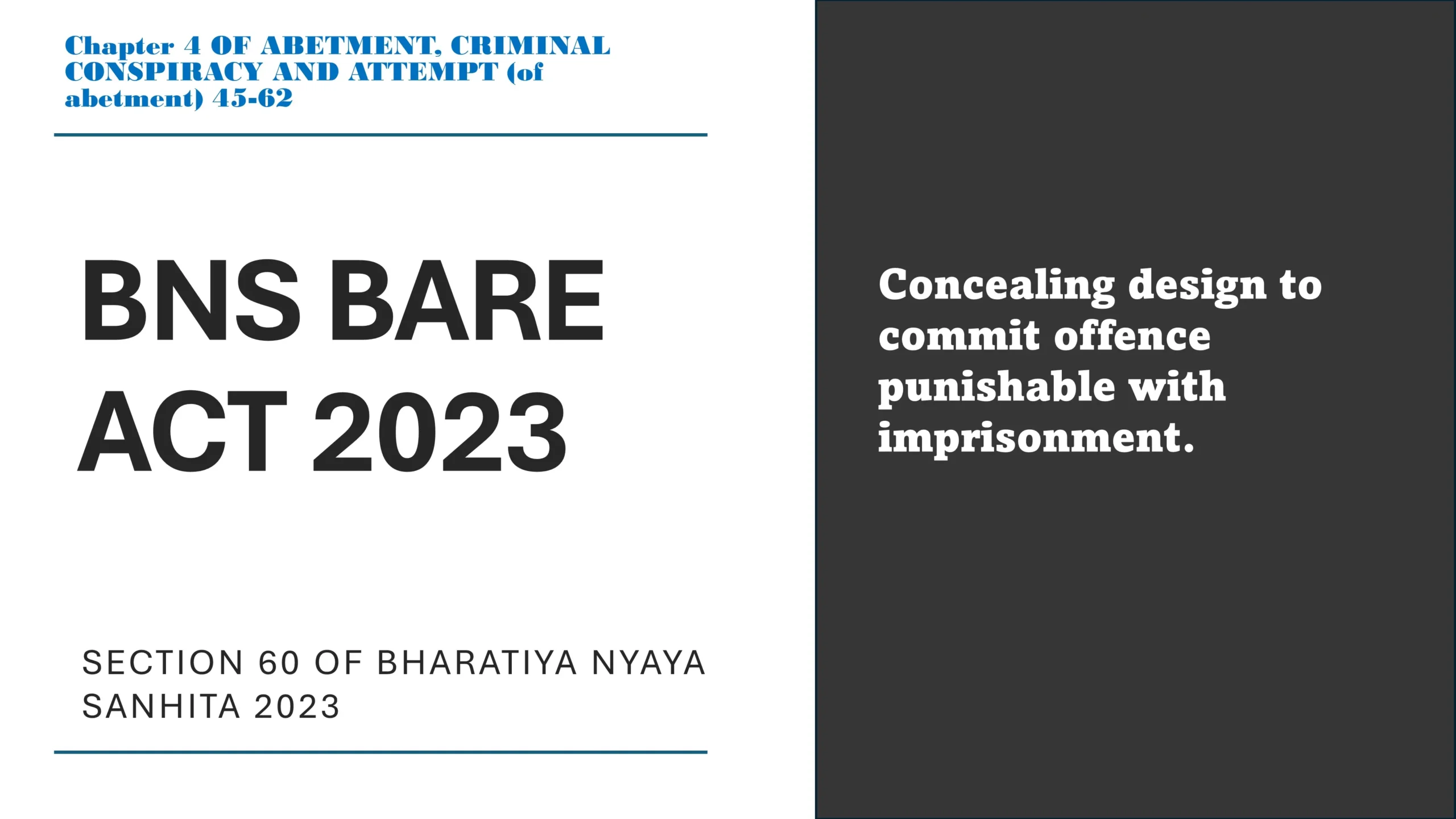 Section 60 of Bharatiya Nyaya Sanhita (BNS) 2023