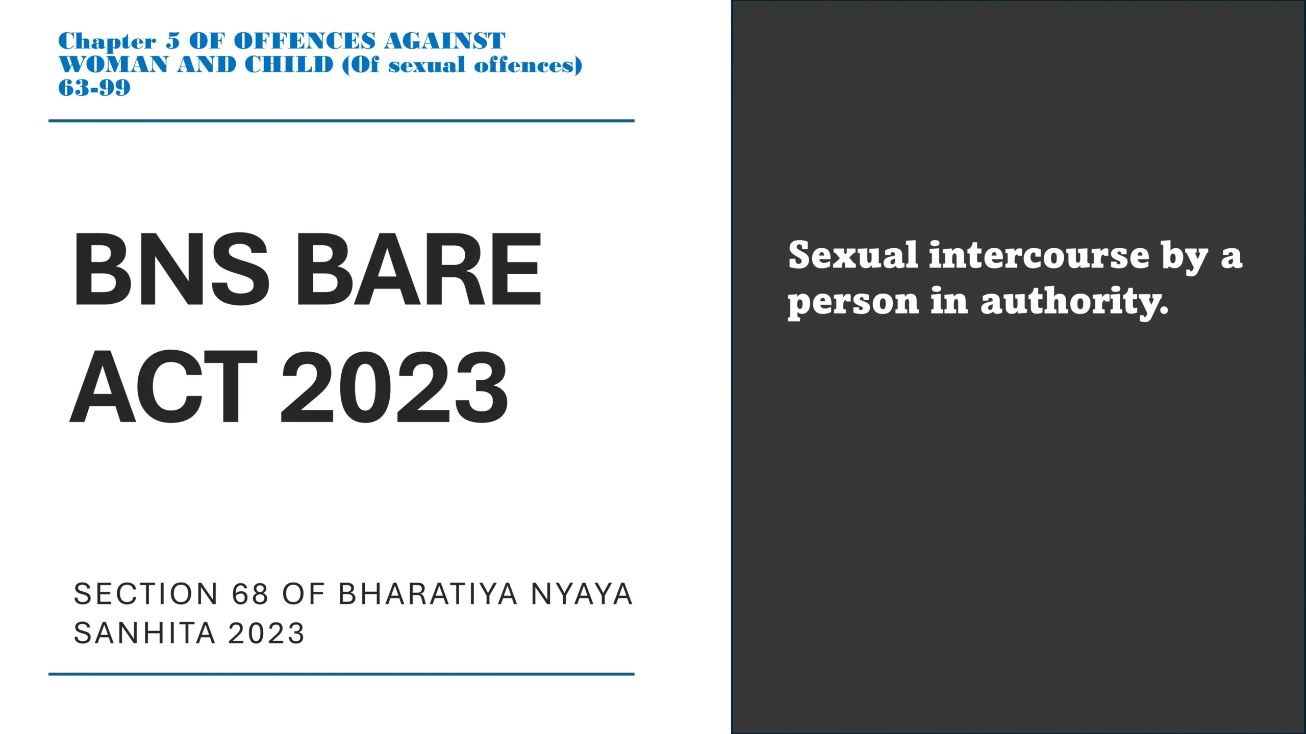 Section 68 of Bharatiya Nyaya Sanhita (BNS) 2023