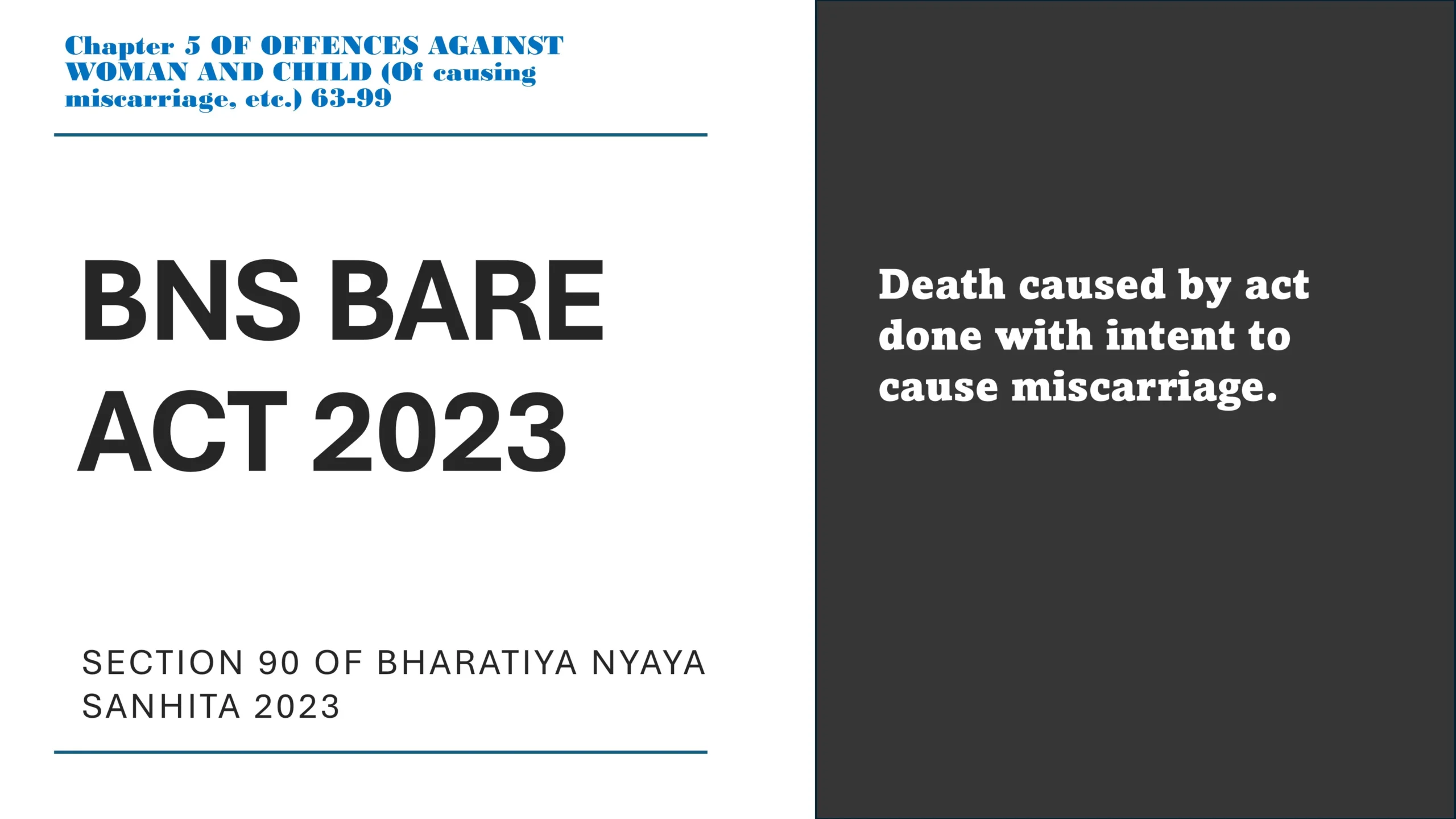 Section 90 of Bharatiya Nyaya Sanhita (BNS) 2023