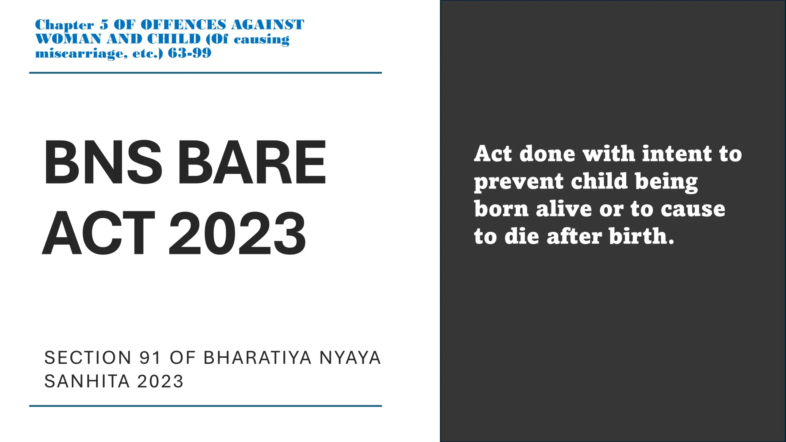Section 91 of Bharatiya Nyaya Sanhita (BNS) 2023