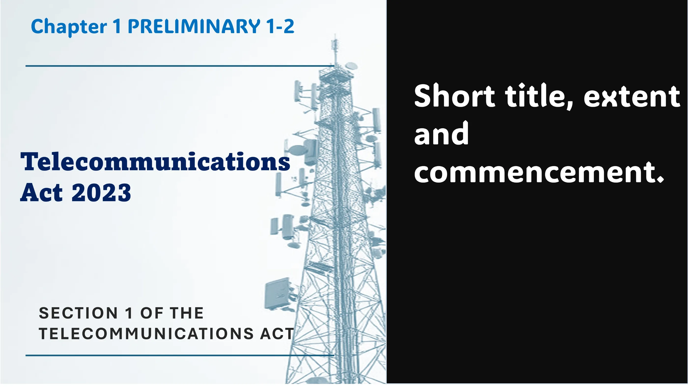 Section 1 of The Telecommunications Act