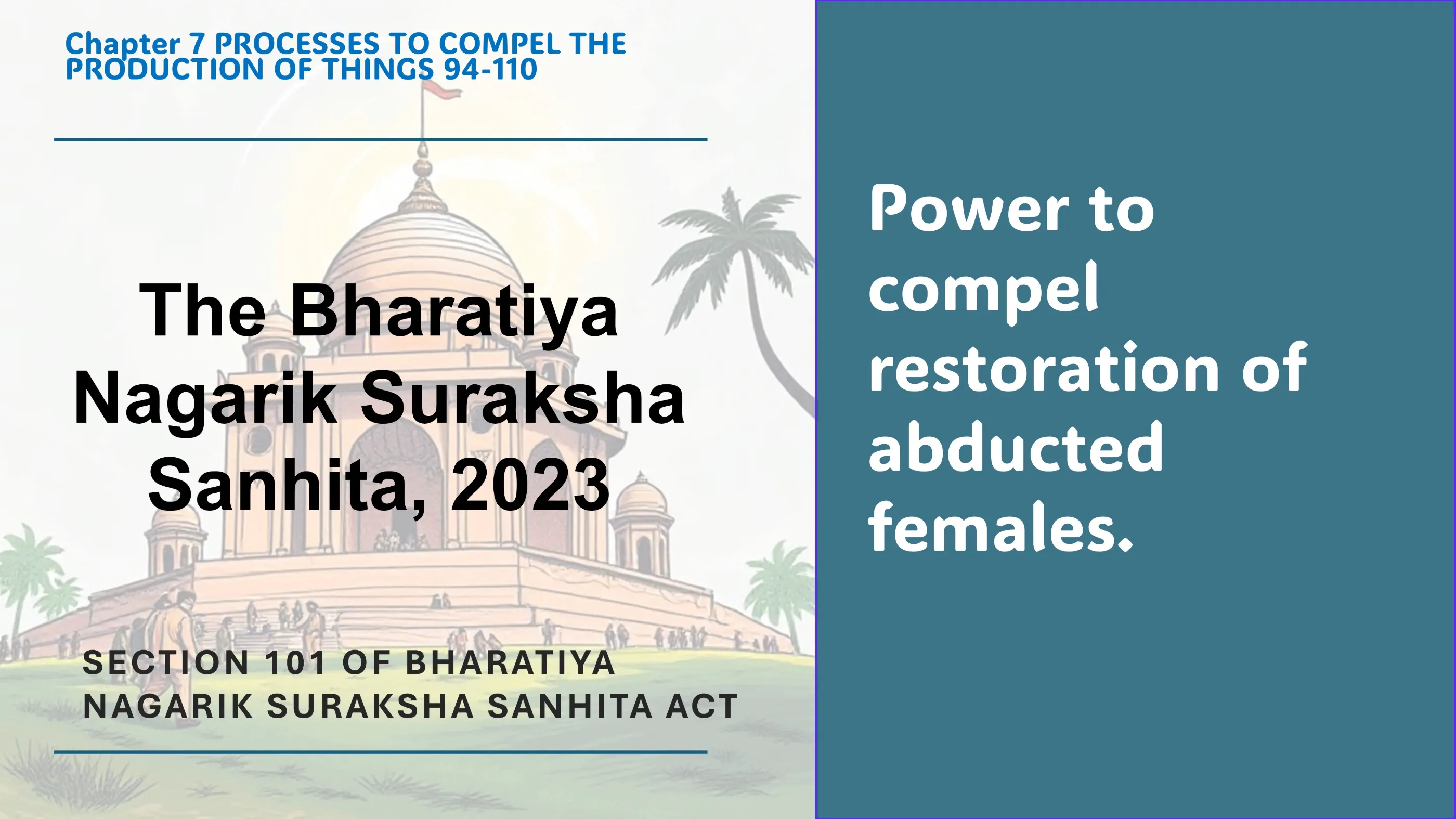 Section 101 of Bharatiya Nagarik Suraksha Sanhita Act