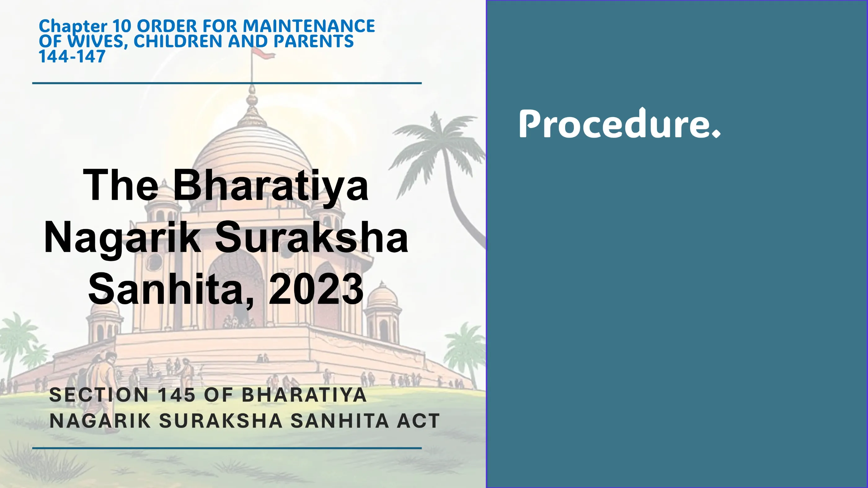 Section 145 of Bharatiya Nagarik Suraksha Sanhita Act