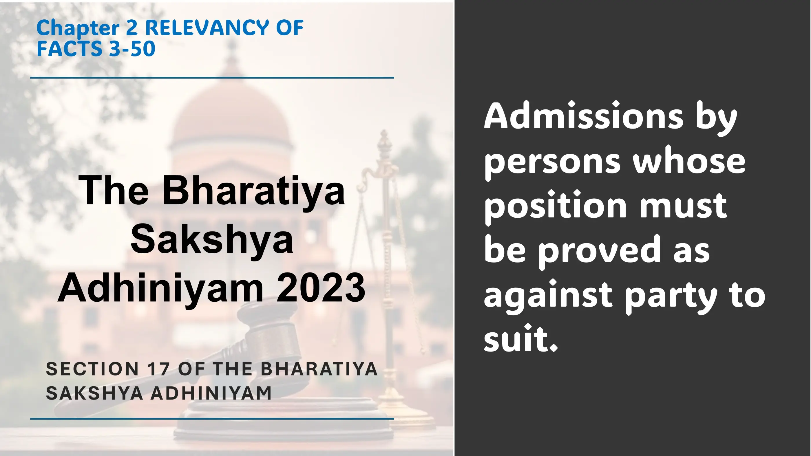 Section 17 of The Bharatiya Sakshya Adhiniyam