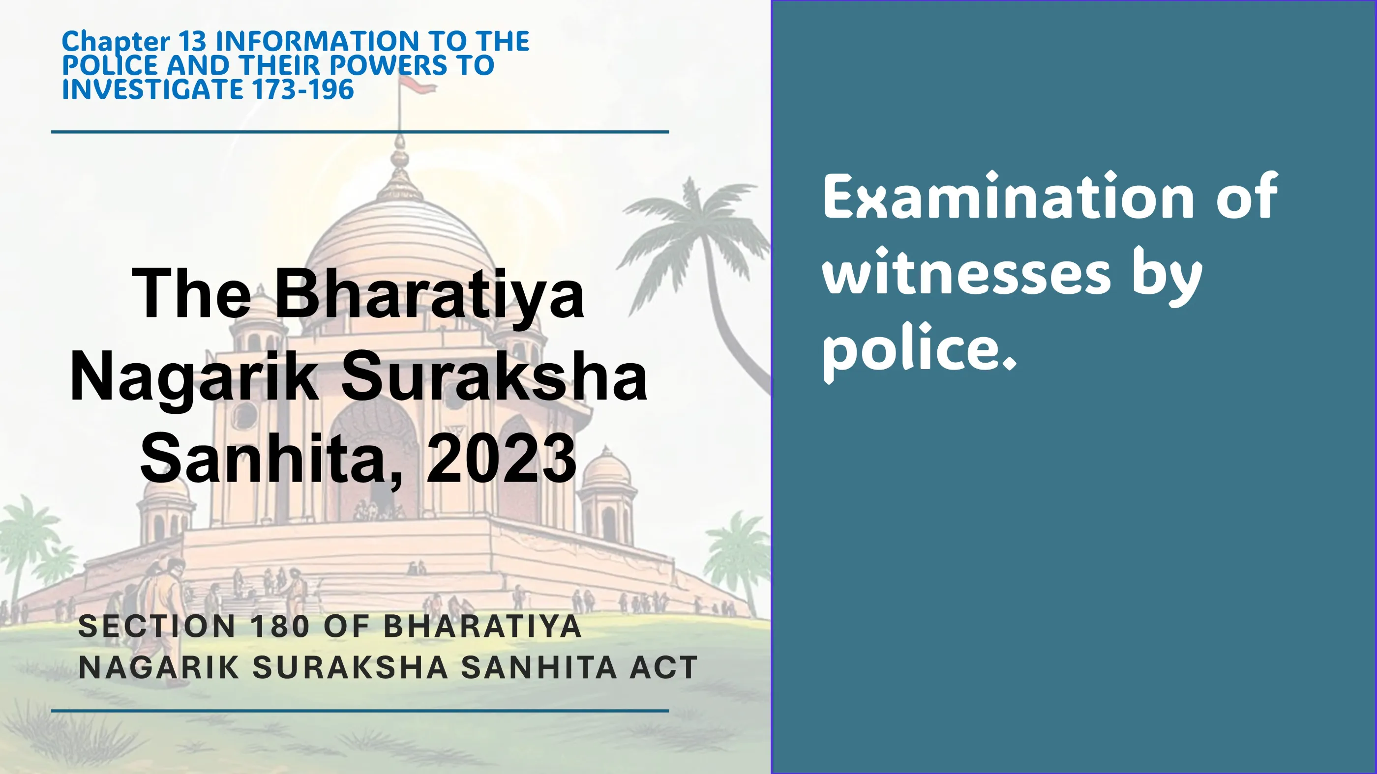 Section 180 of Bharatiya Nagarik Suraksha Sanhita Act