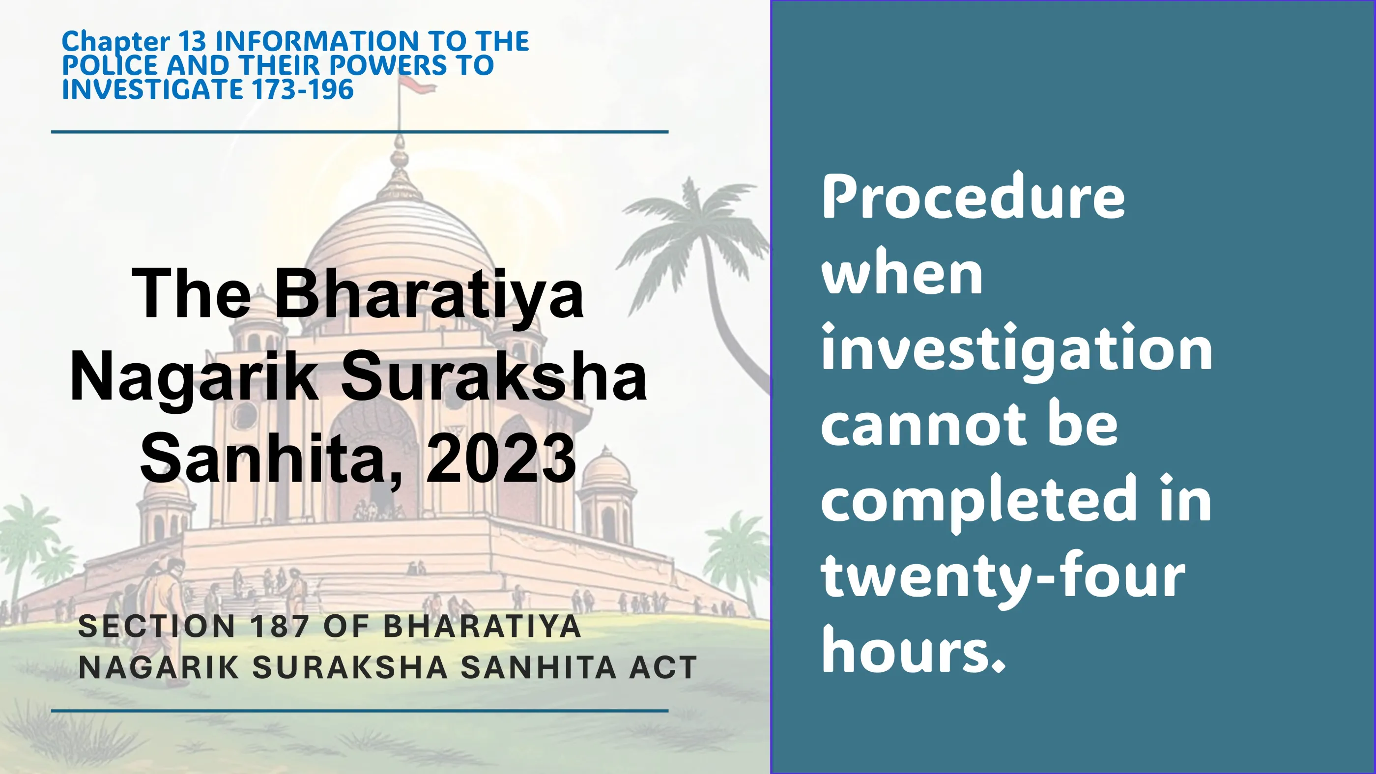 Section 187 of Bharatiya Nagarik Suraksha Sanhita Act