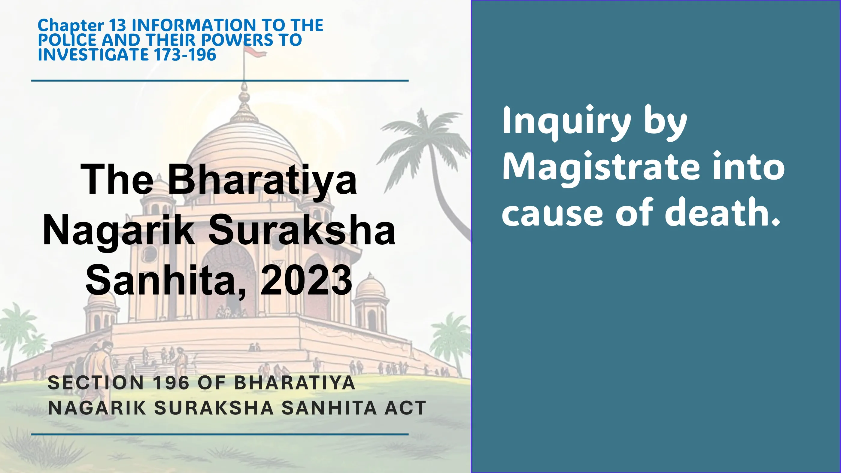 Section 196 of Bharatiya Nagarik Suraksha Sanhita Act