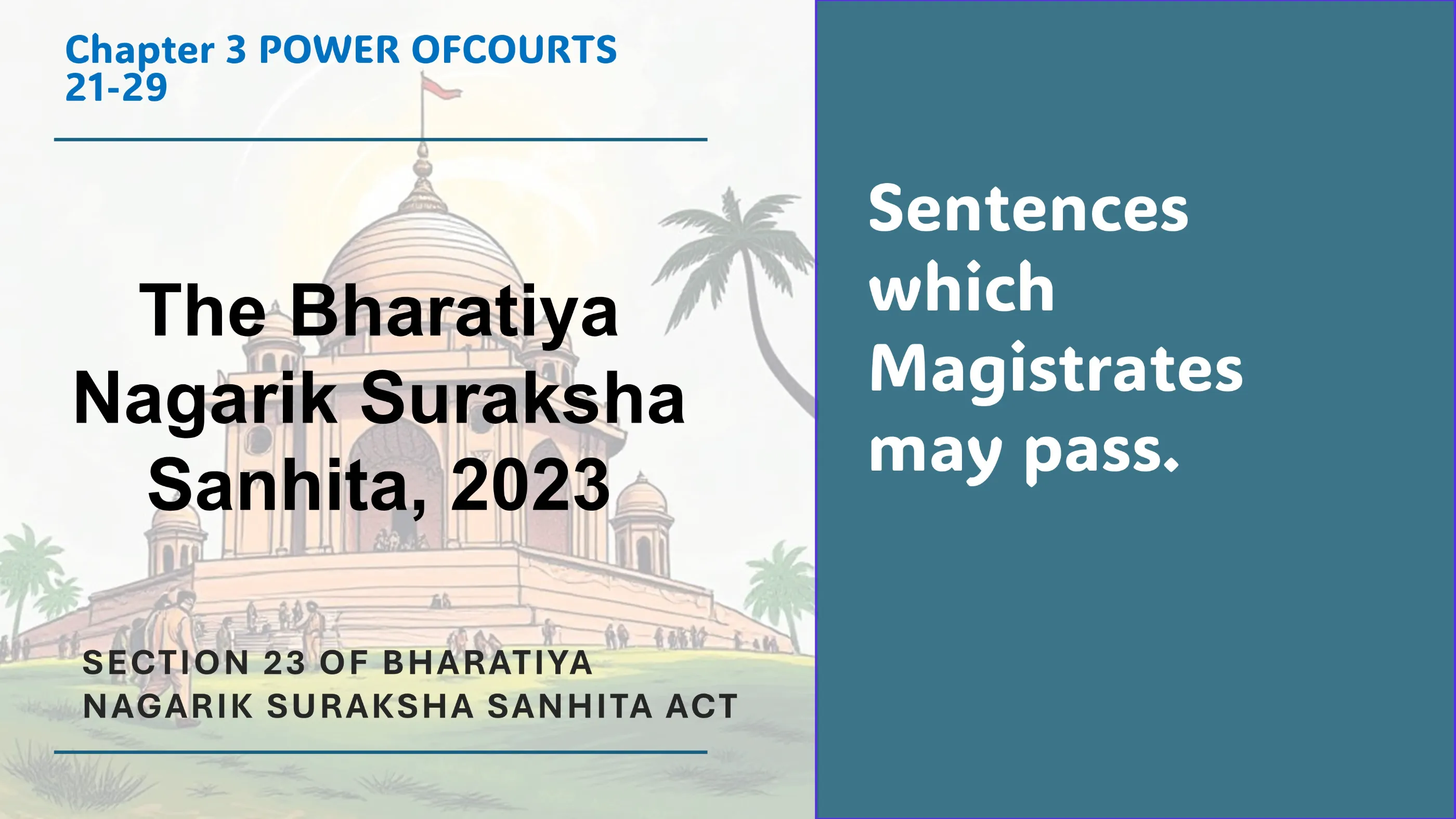 Section 23 of Bharatiya Nagarik Suraksha Sanhita Act