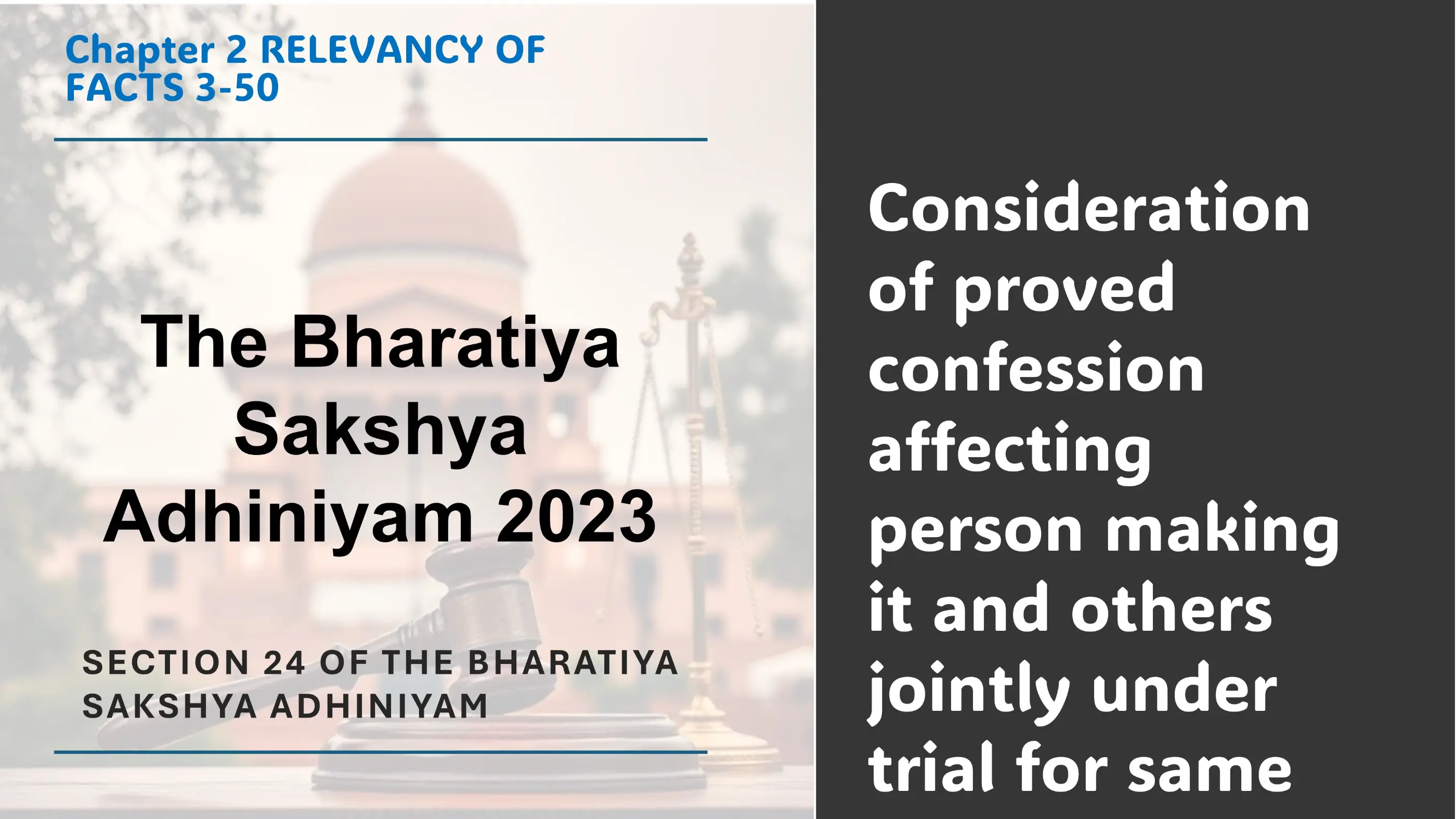 Section 24 of The Bharatiya Sakshya Adhiniyam