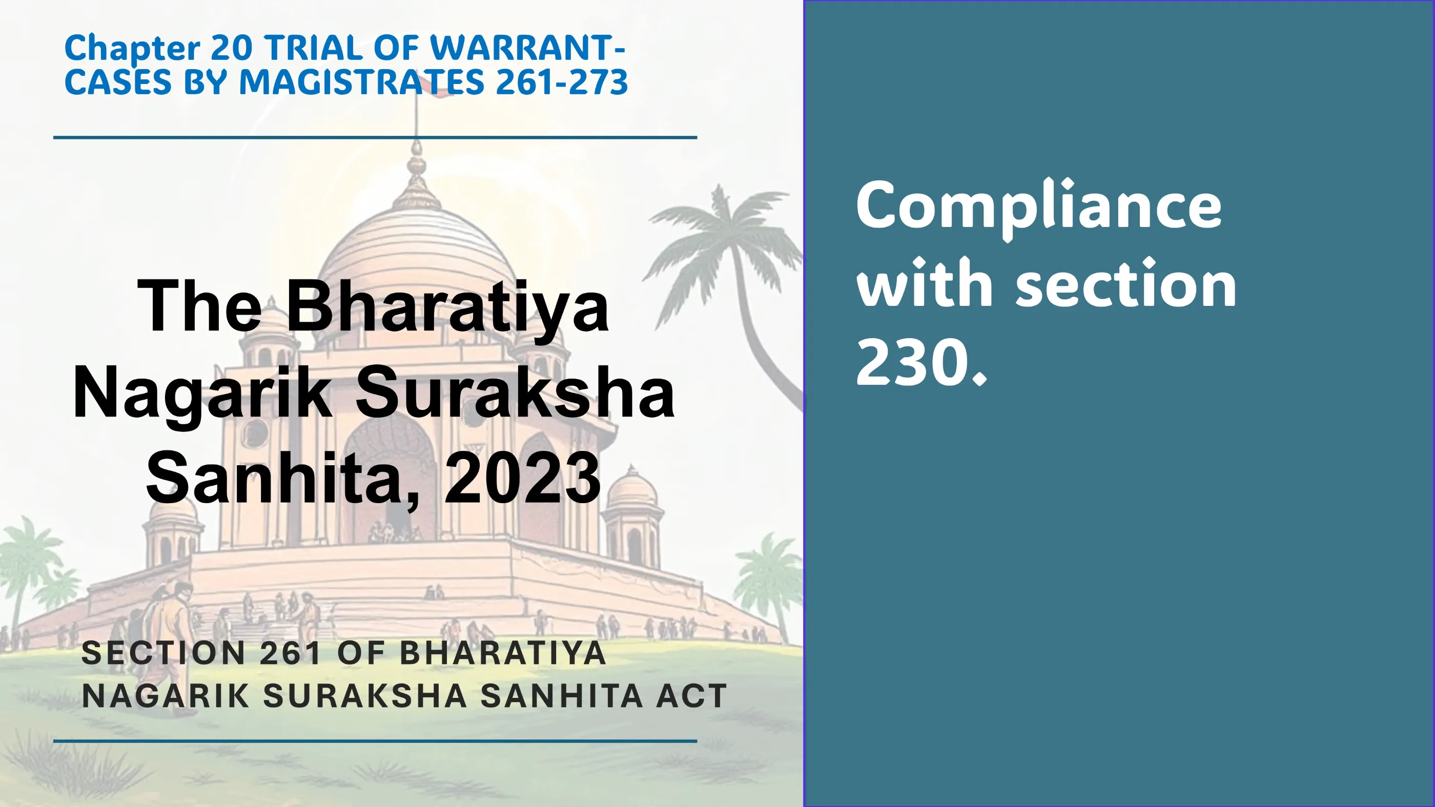 Section 261 of Bharatiya Nagarik Suraksha Sanhita Act