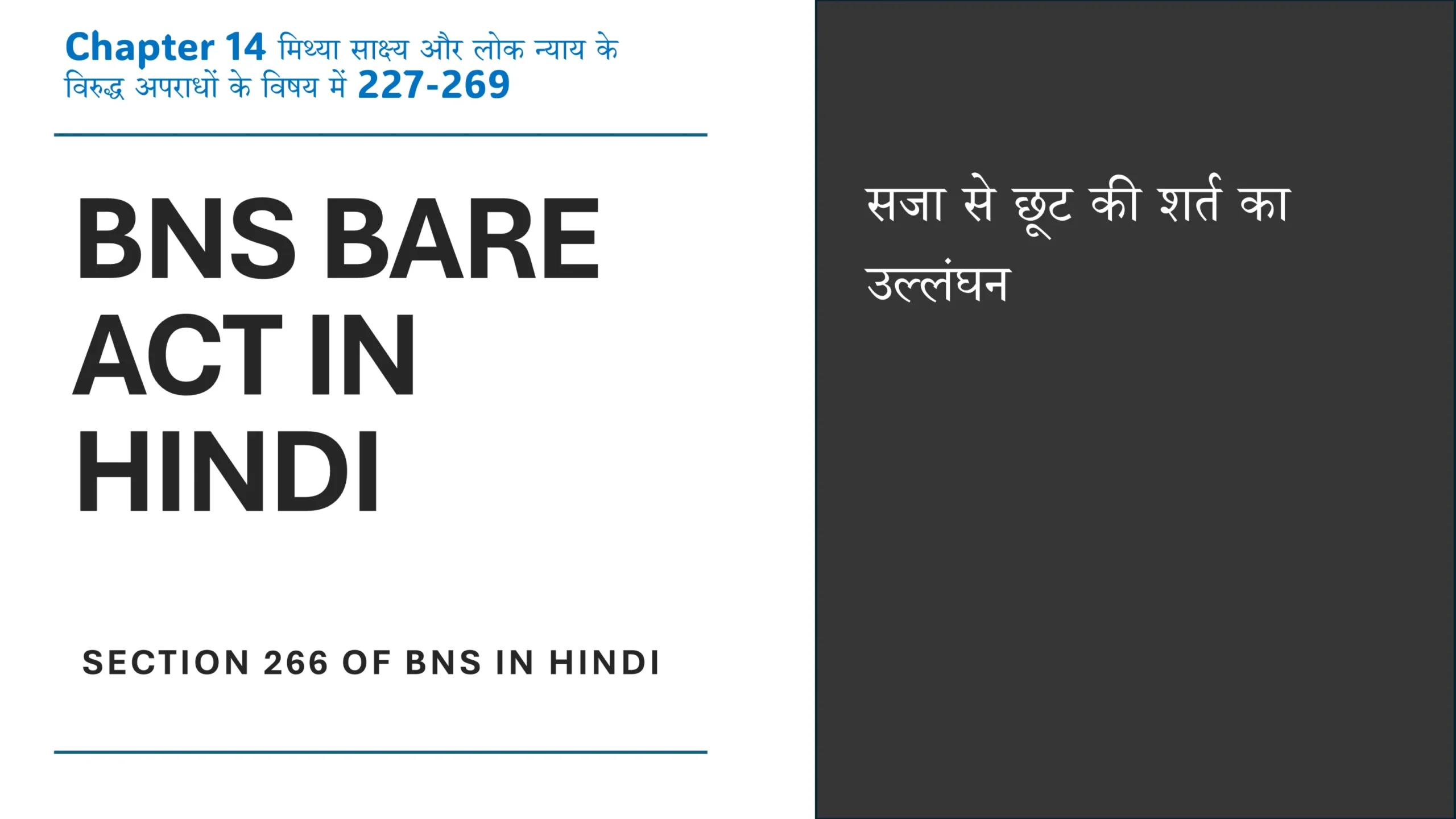 Section 266 of BNS in Hindi