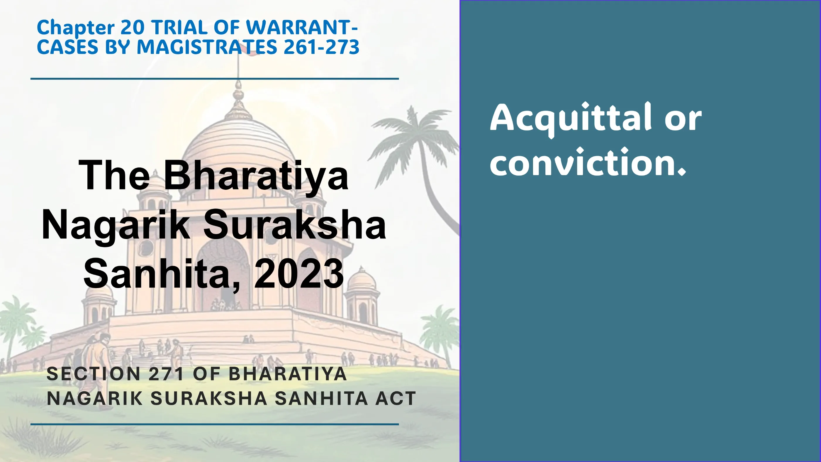 Section 271 of Bharatiya Nagarik Suraksha Sanhita Act