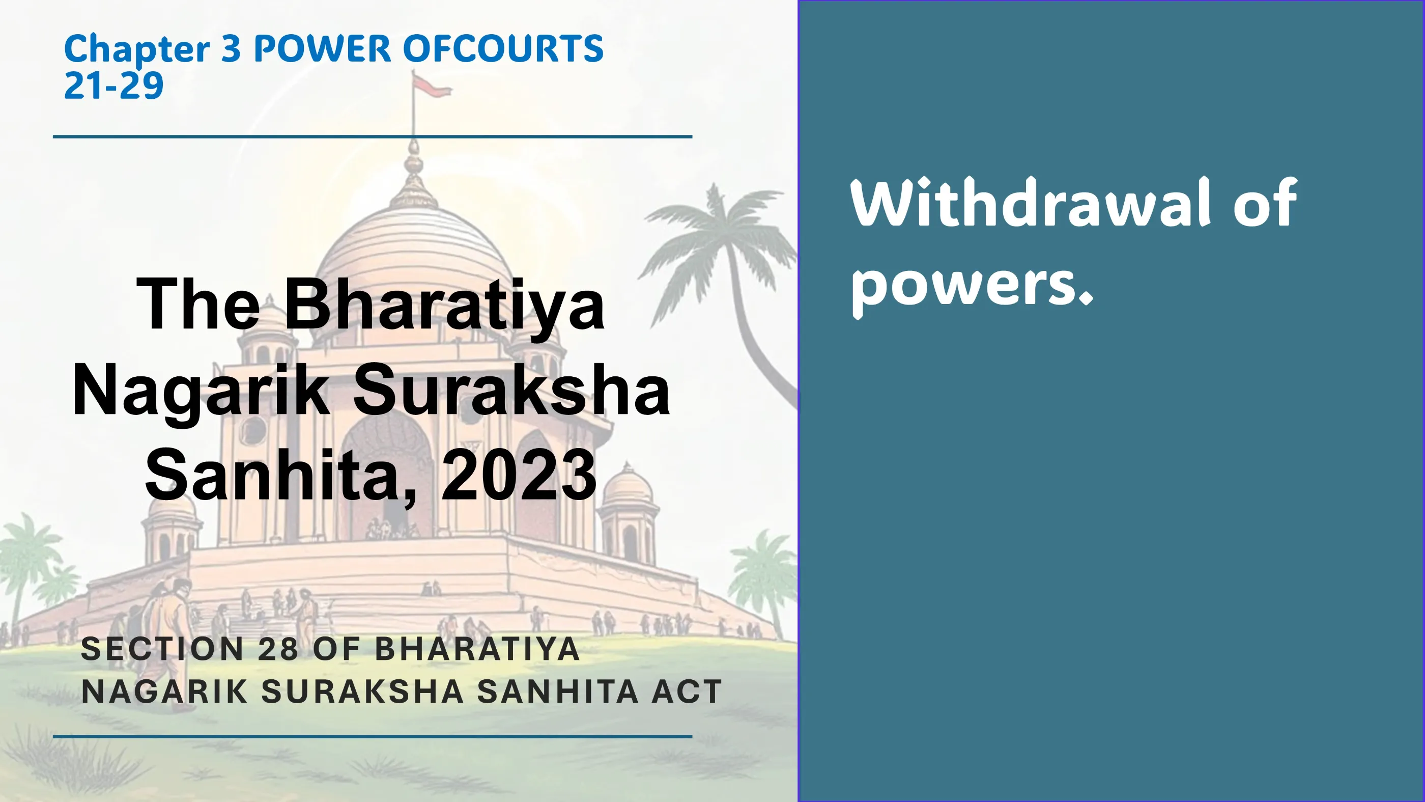 Section 28 of Bharatiya Nagarik Suraksha Sanhita Act