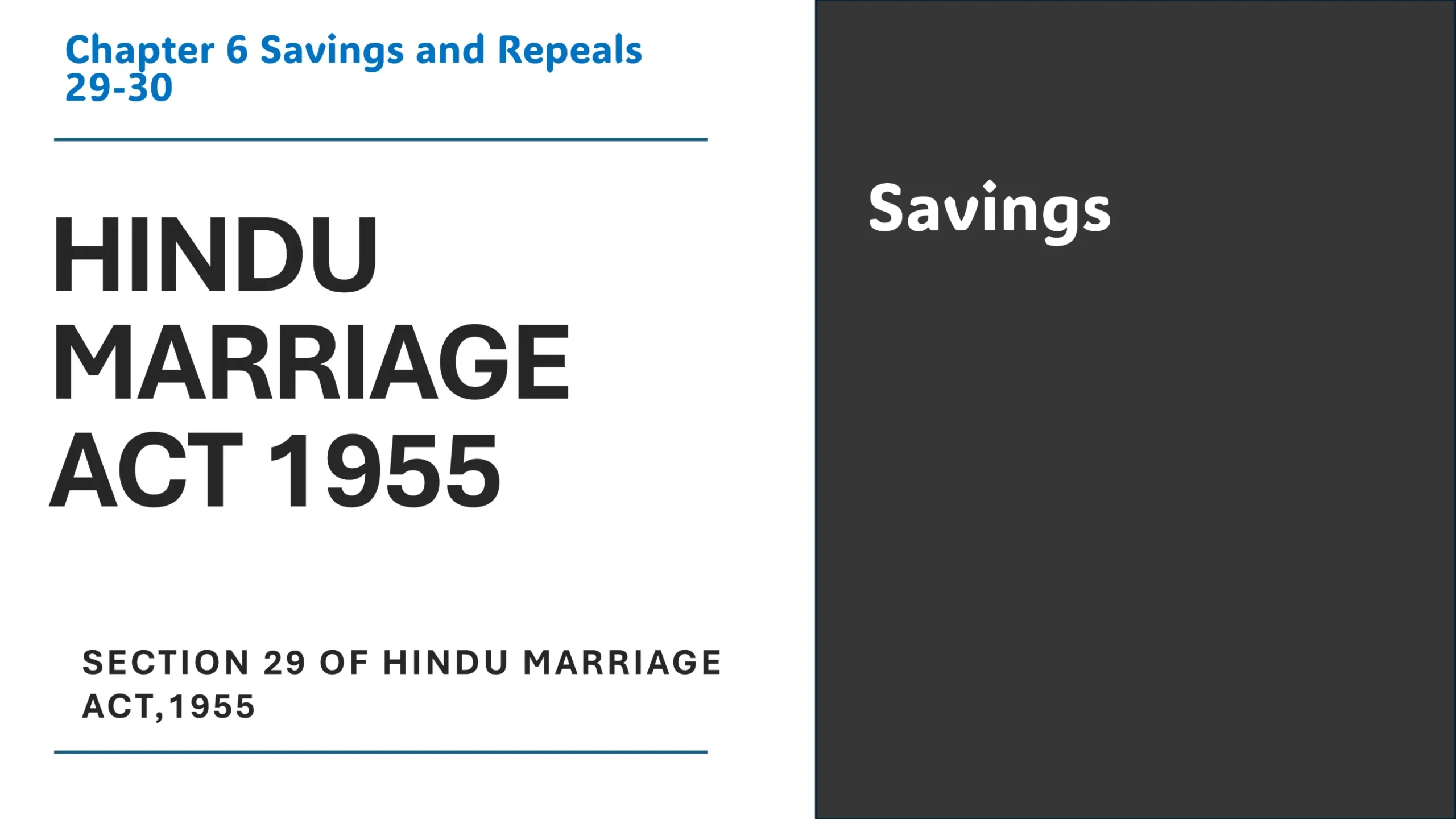 Section 29 of Hindu Marriage Act 1955