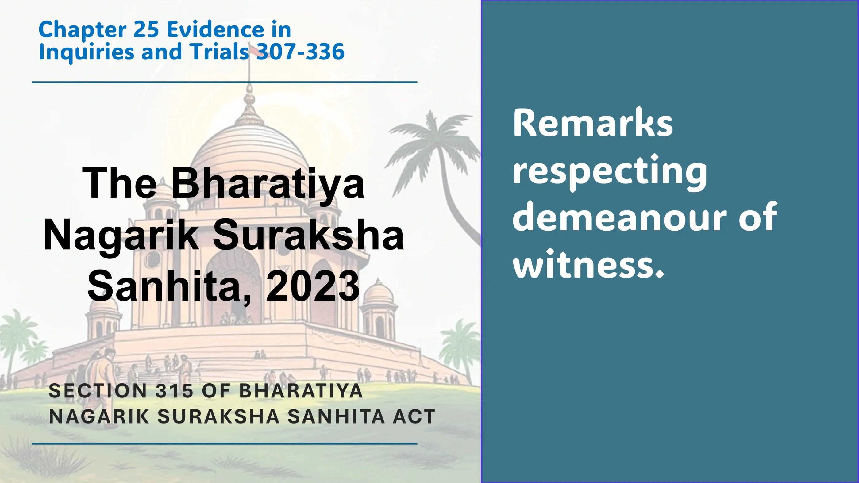 Section 315 of Bharatiya Nagarik Suraksha Sanhita Act