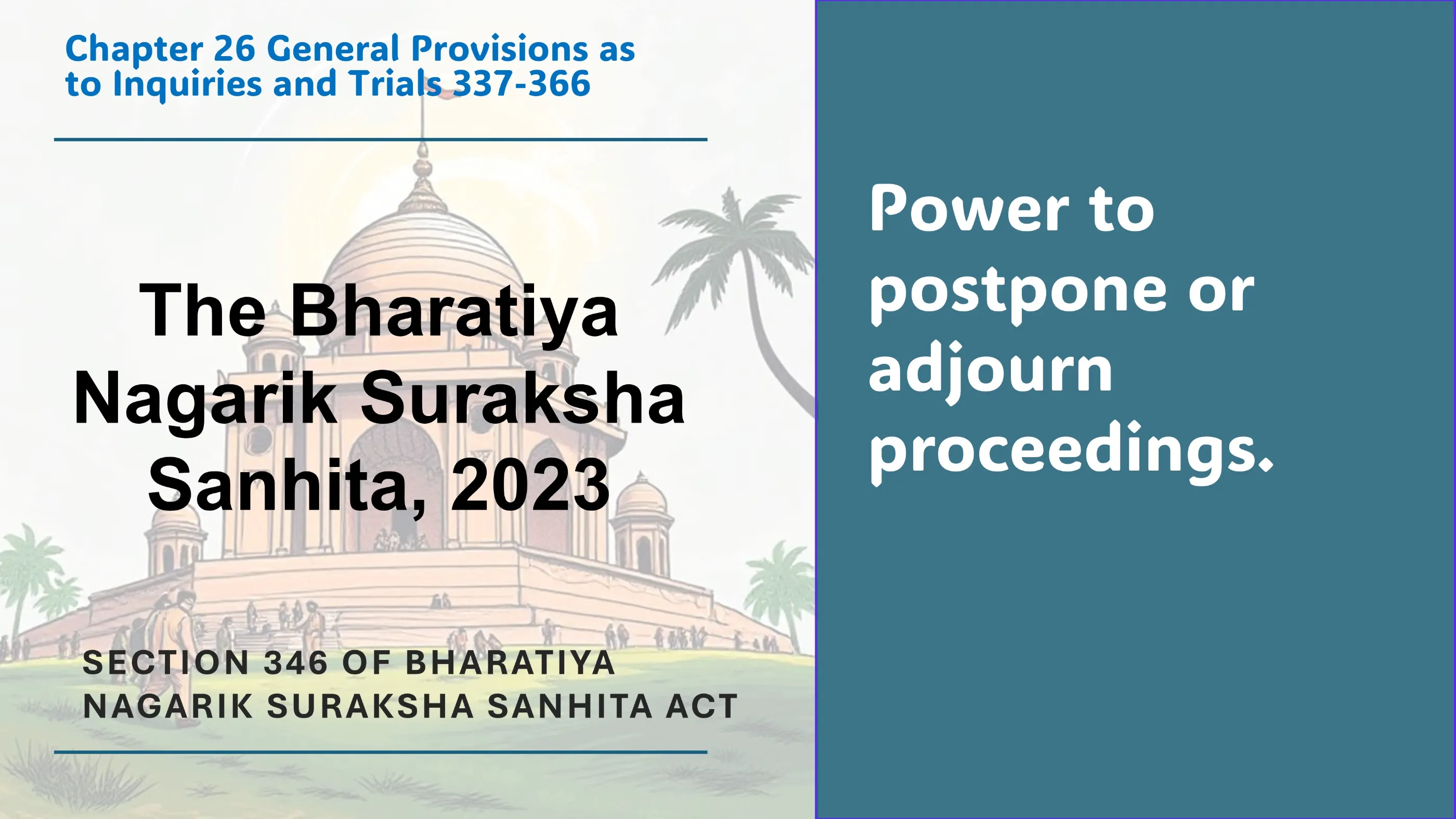 Section 346 of Bharatiya Nagarik Suraksha Sanhita Act