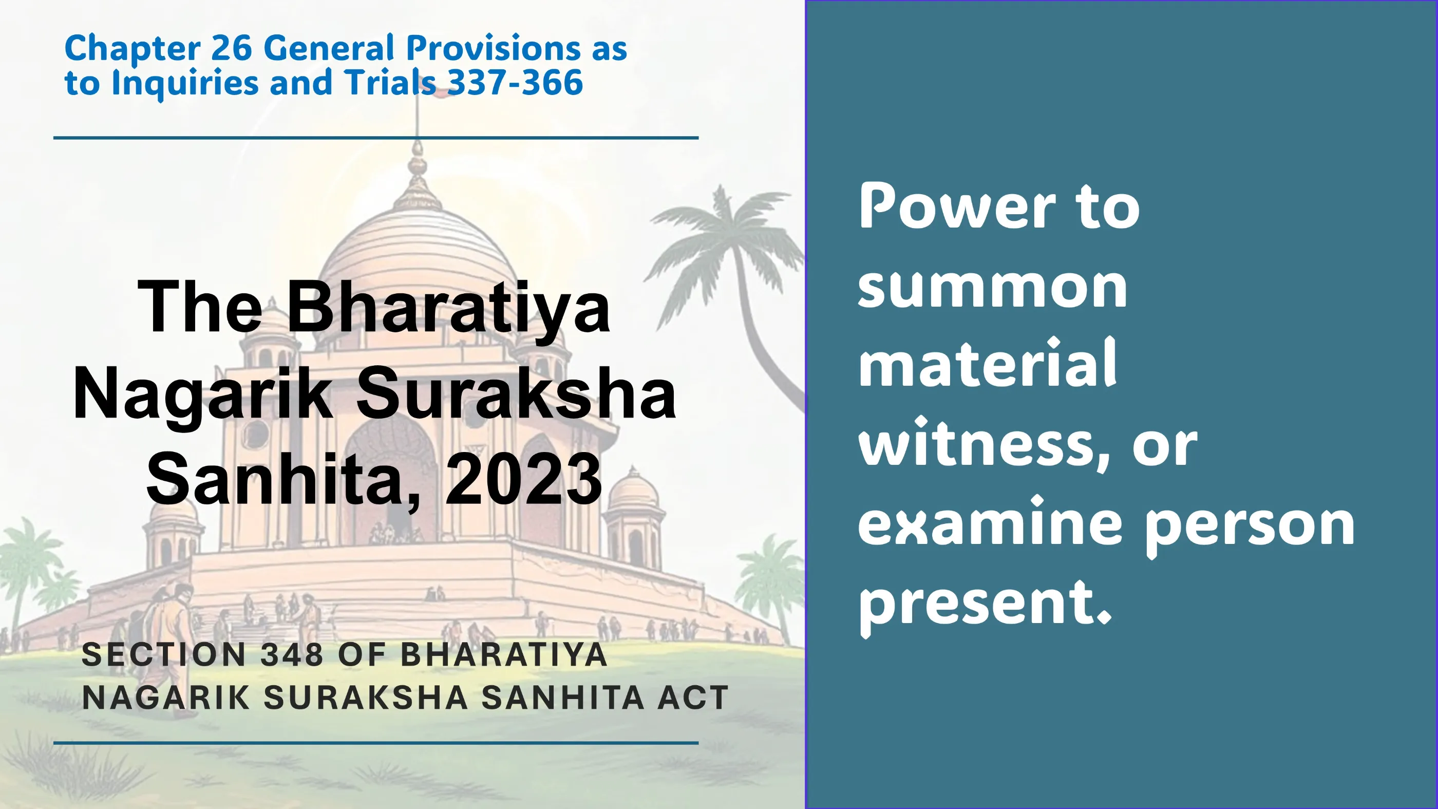 Section 348 of Bharatiya Nagarik Suraksha Sanhita Act