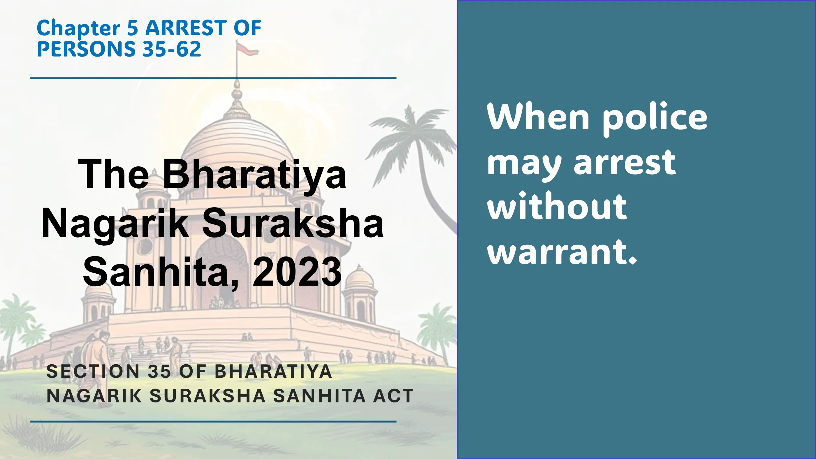 Section 35 of Bharatiya Nagarik Suraksha Sanhita Act