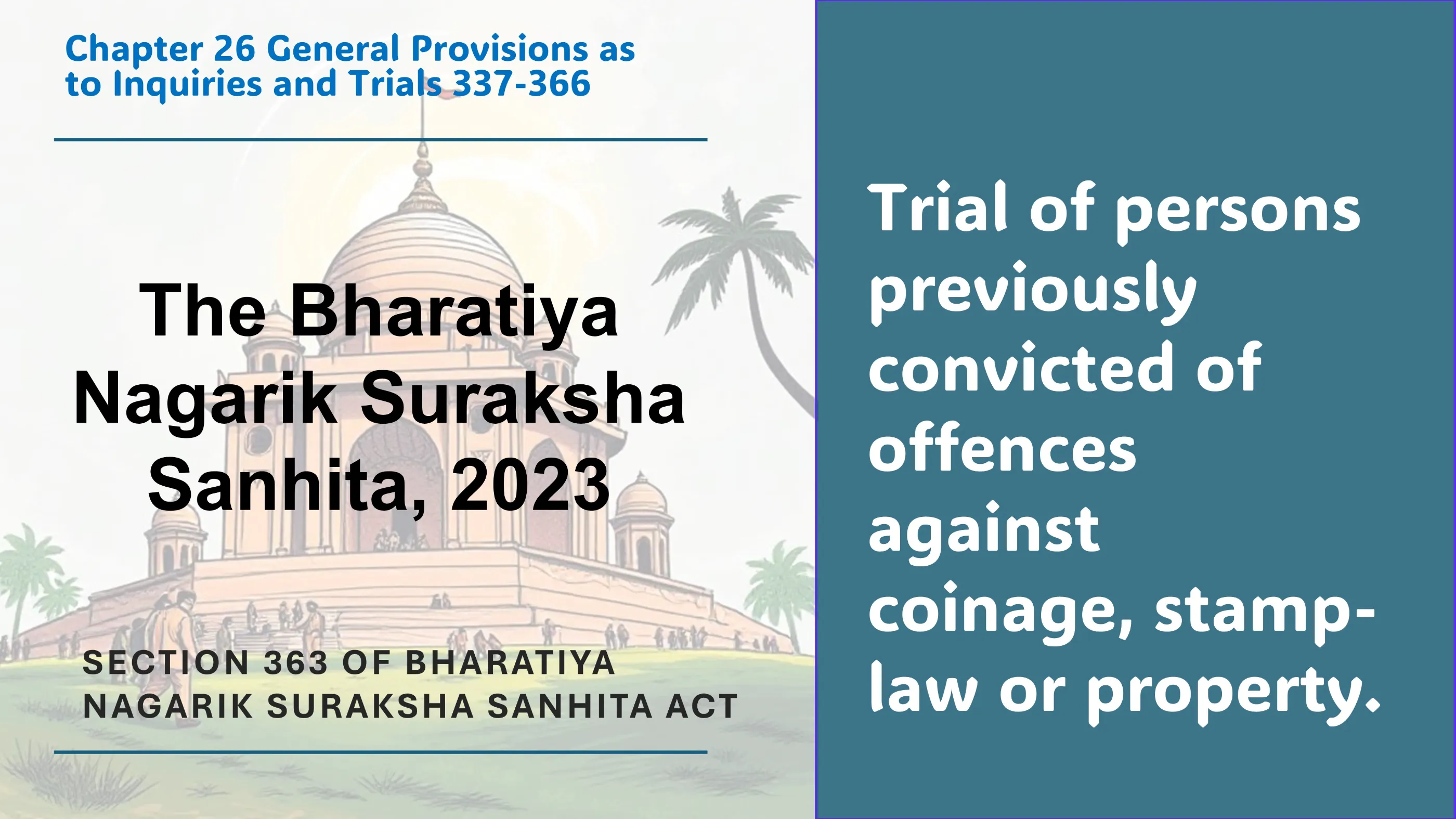 Section 363 of Bharatiya Nagarik Suraksha Sanhita Act