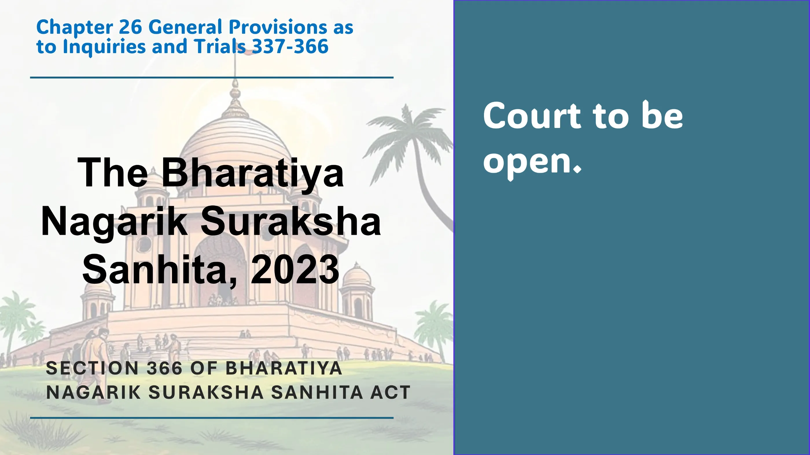 Section 366 of Bharatiya Nagarik Suraksha Sanhita Act