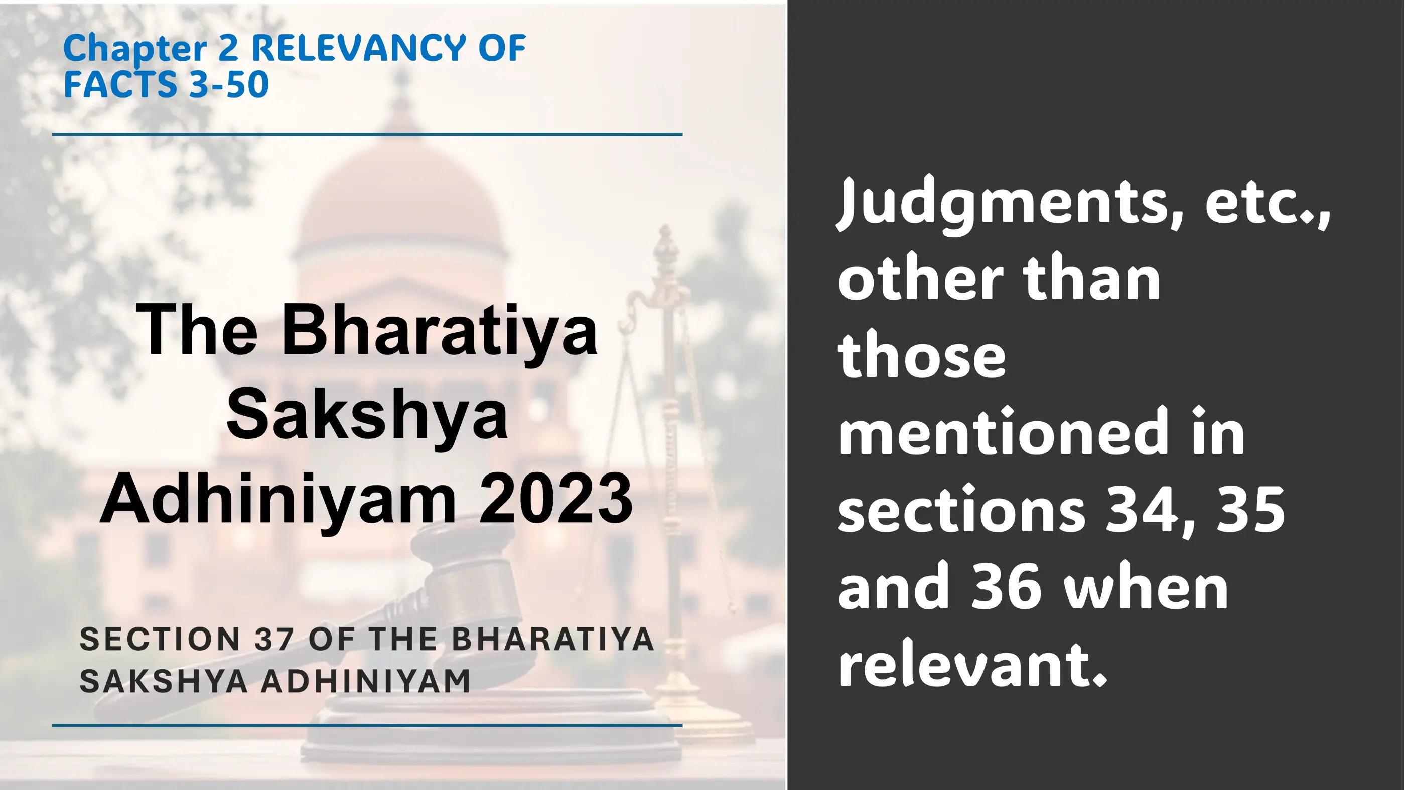 Section 37 of The Bharatiya Sakshya Adhiniyam