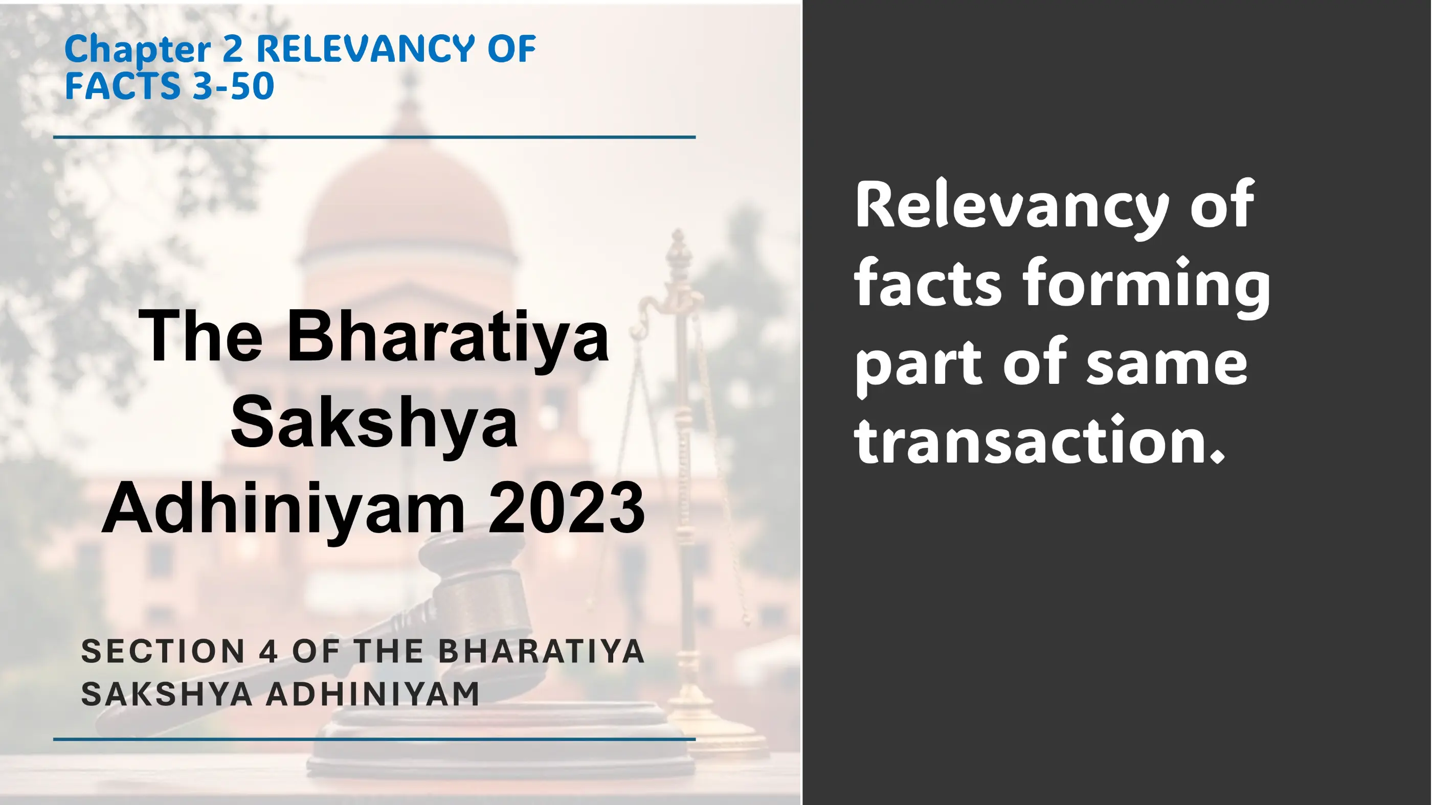 Section 4 of The Bharatiya Sakshya Adhiniyam 