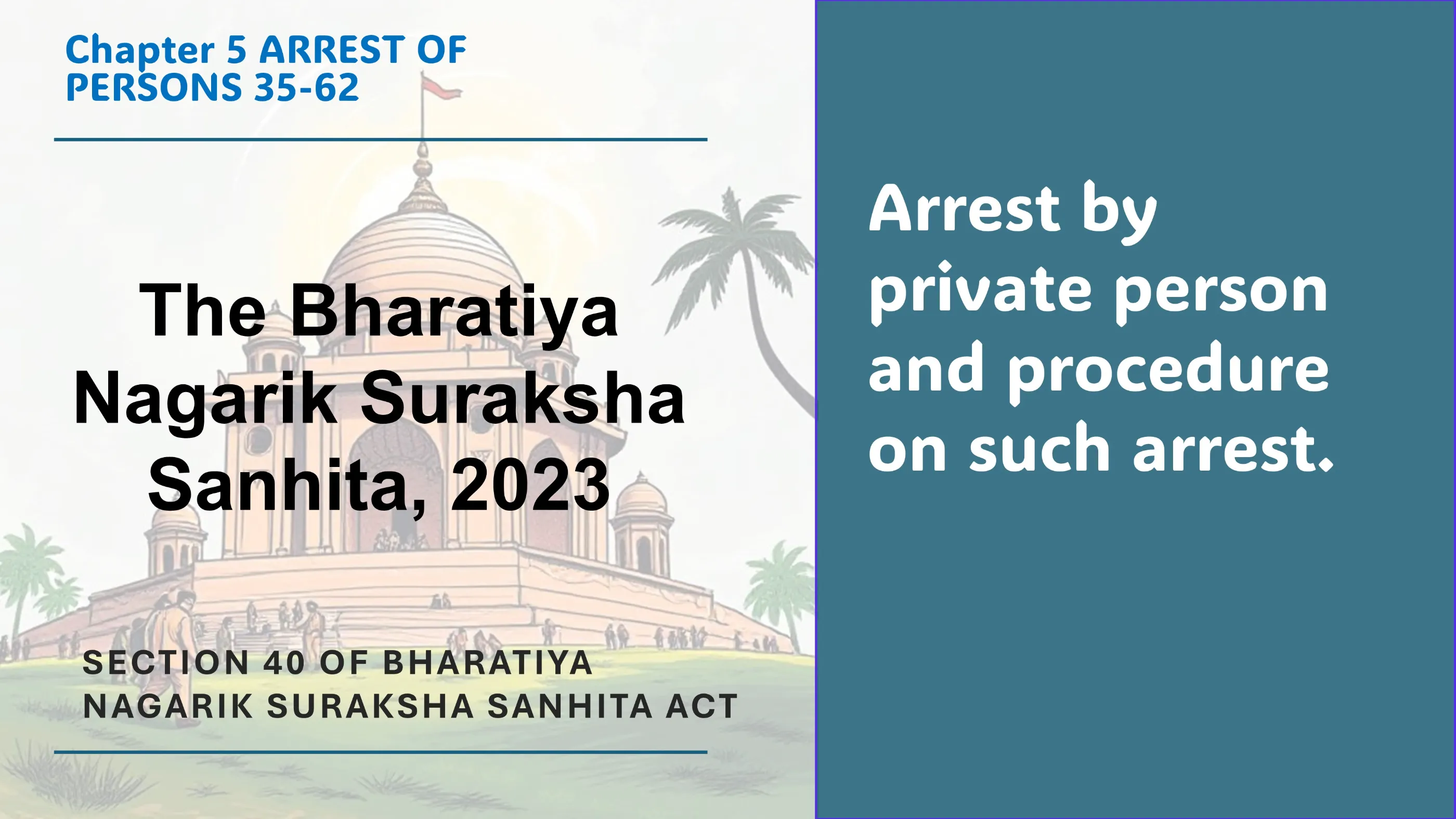 Section 40 of Bharatiya Nagarik Suraksha Sanhita Act